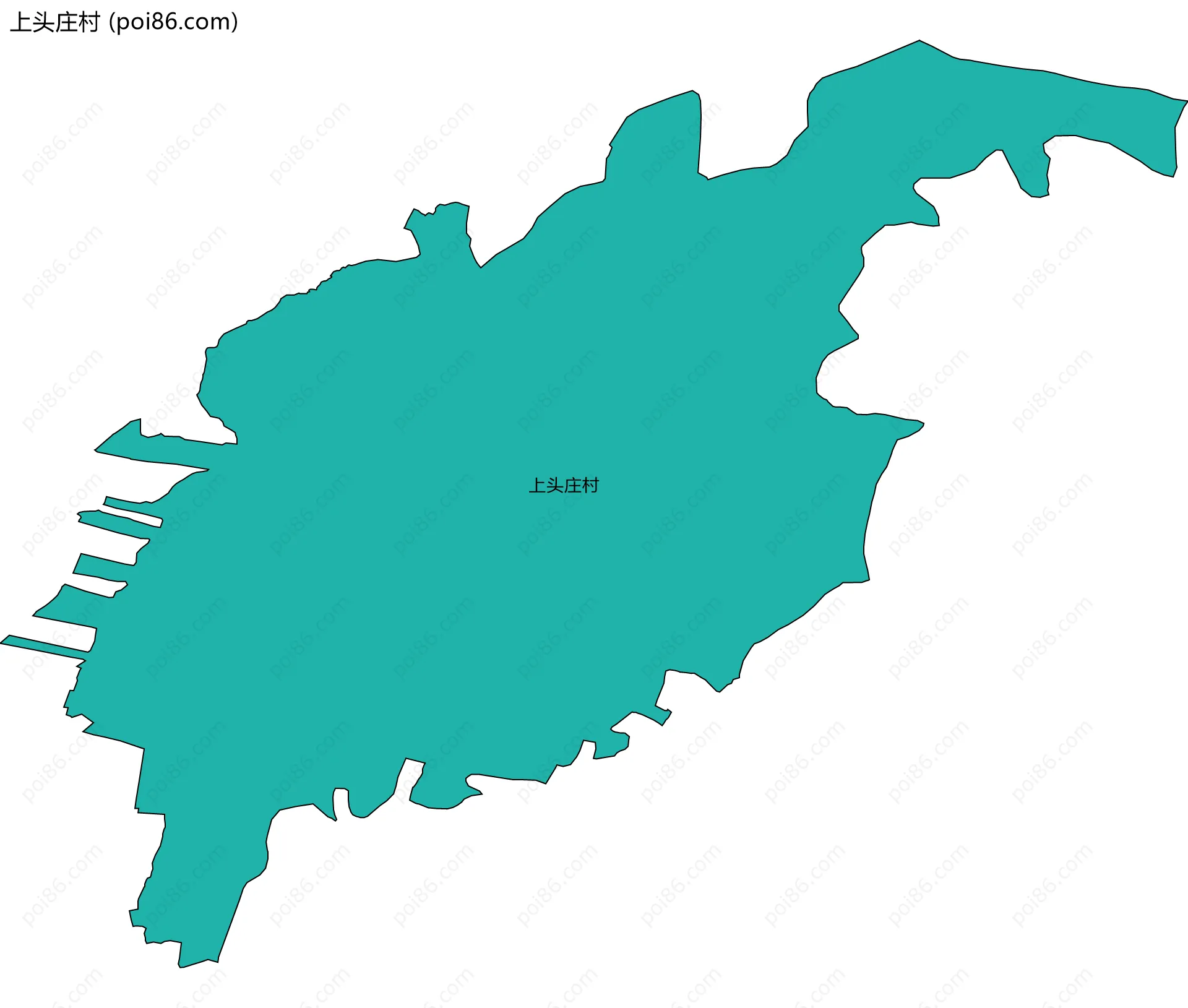 上头庄村边界地图