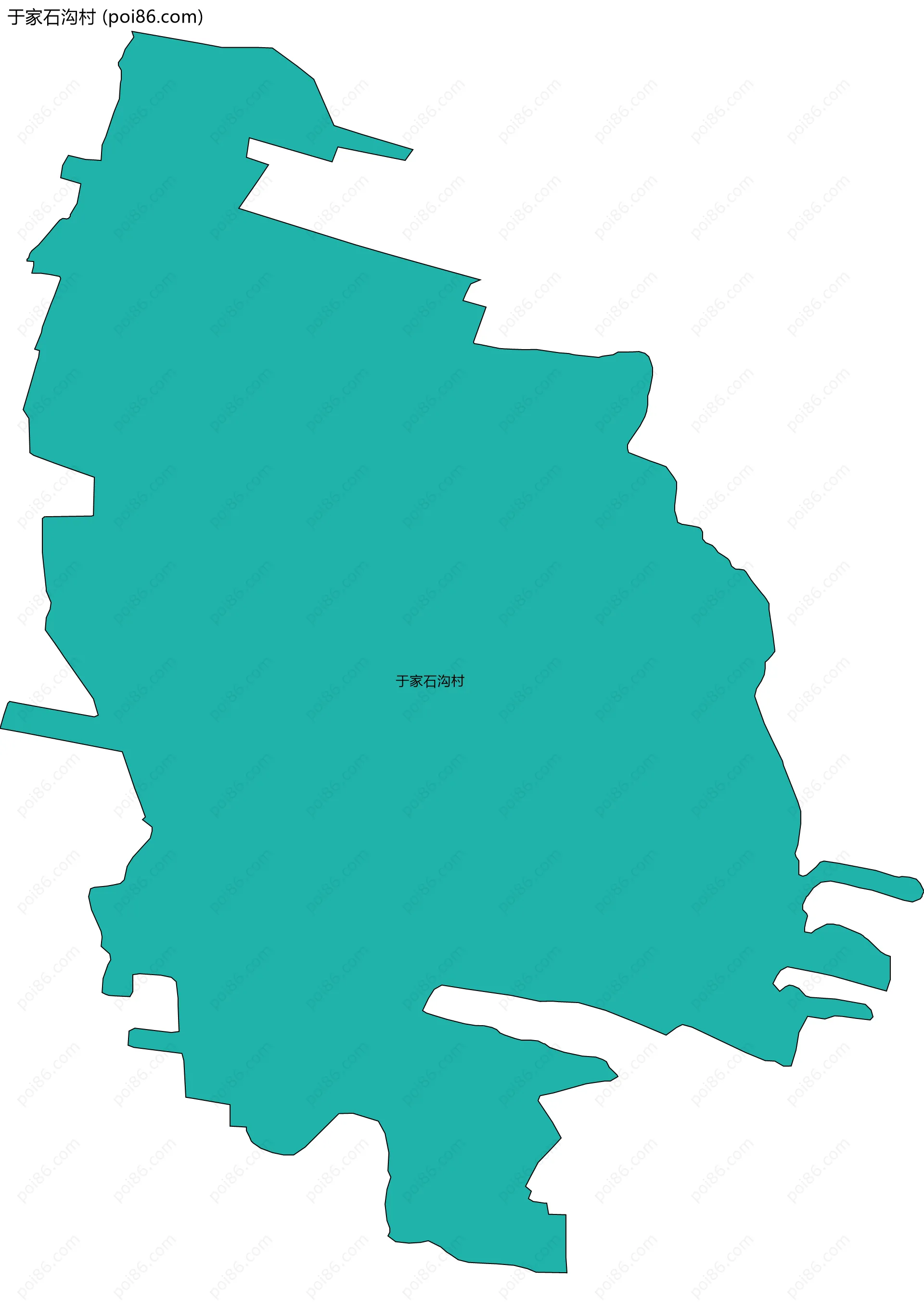 于家石沟村边界地图