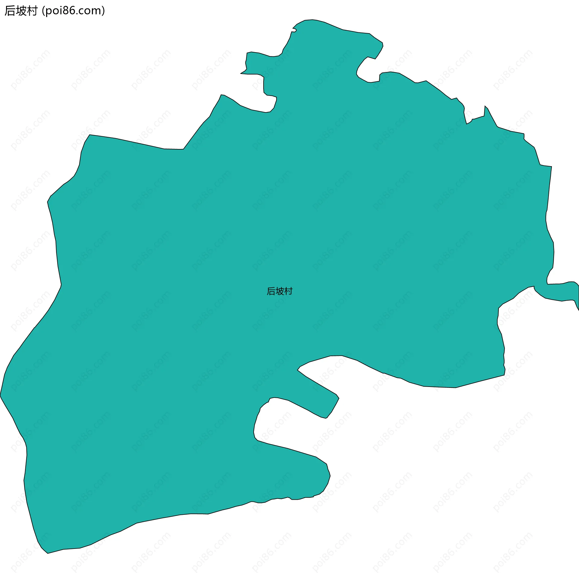 后坡村边界地图