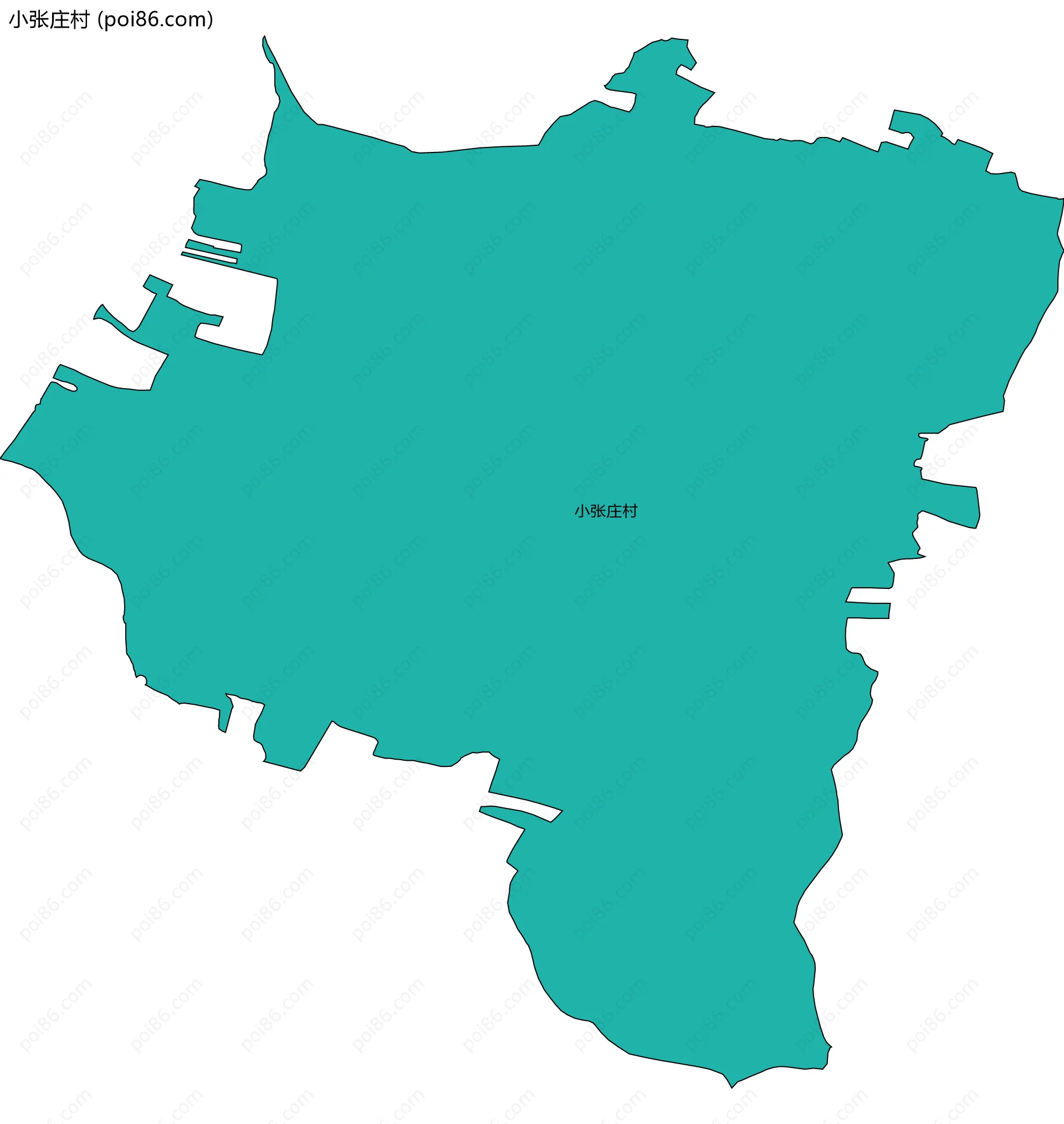 小张庄村边界地图