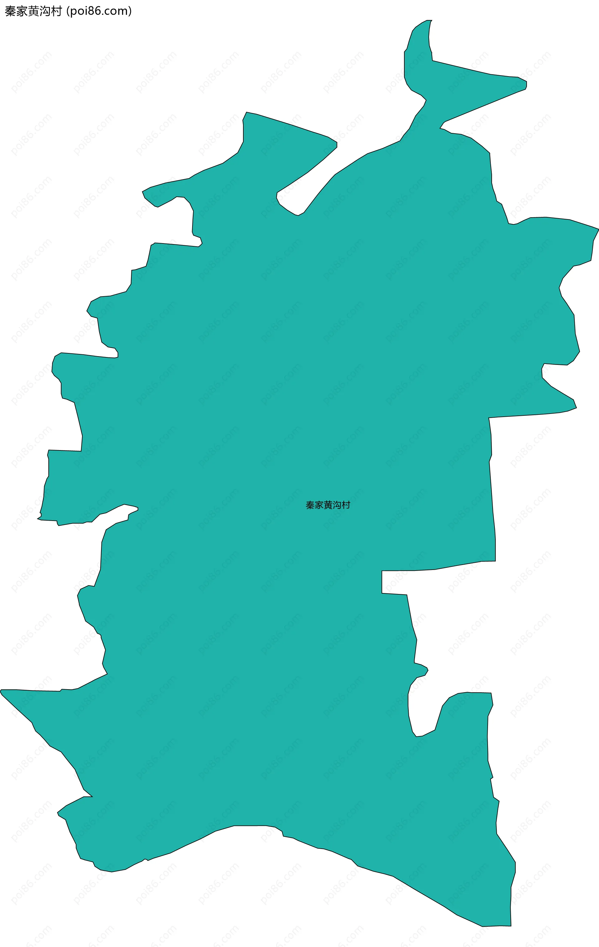秦家黄沟村边界地图