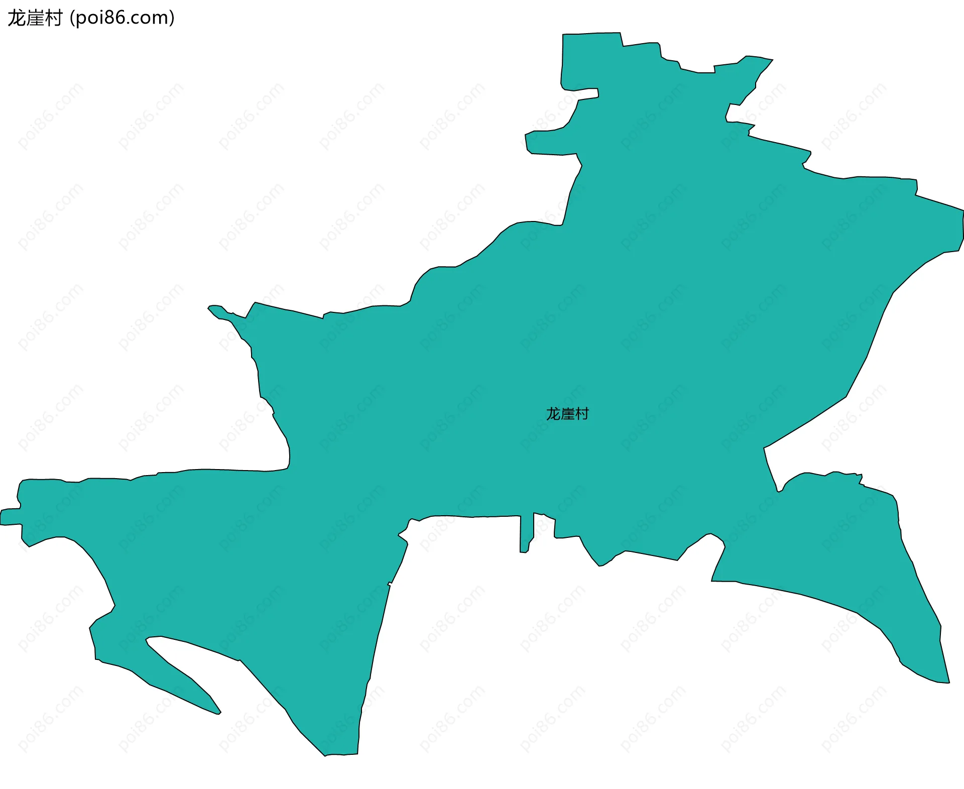 龙崖村边界地图