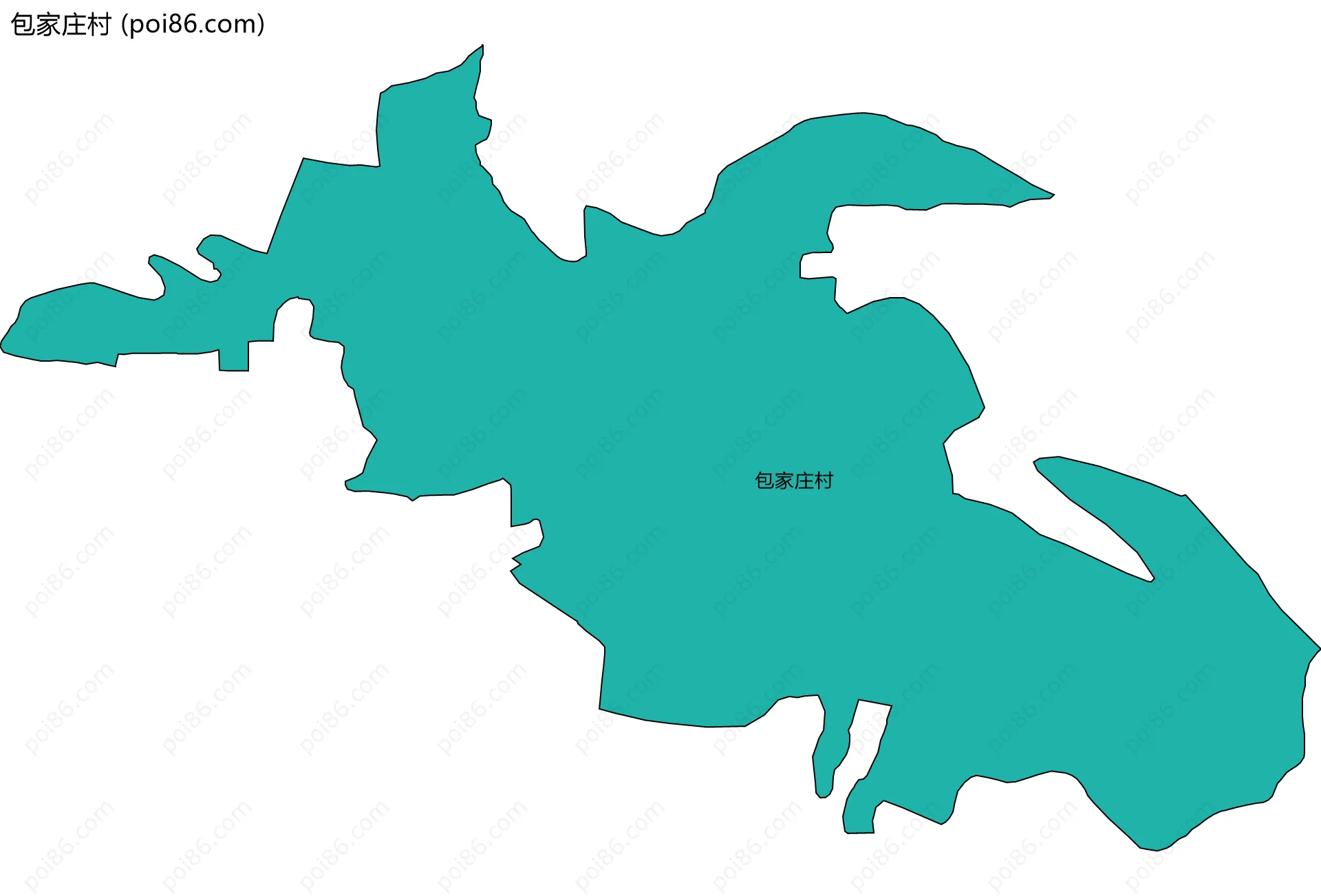 包家庄村边界地图