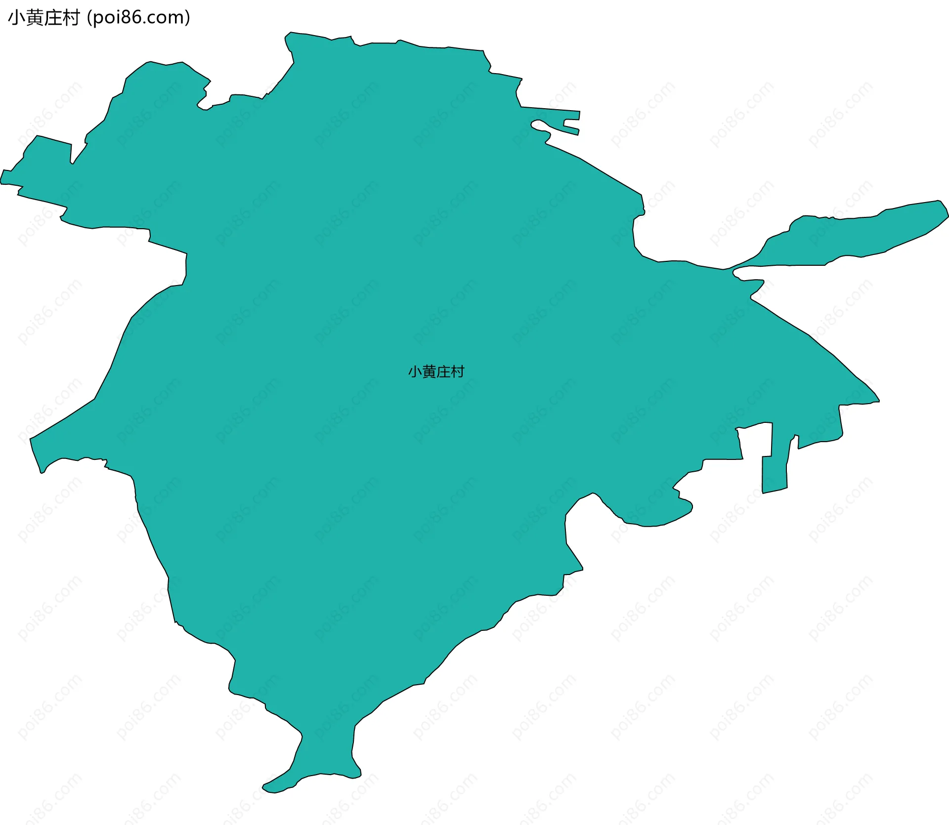 小黄庄村边界地图