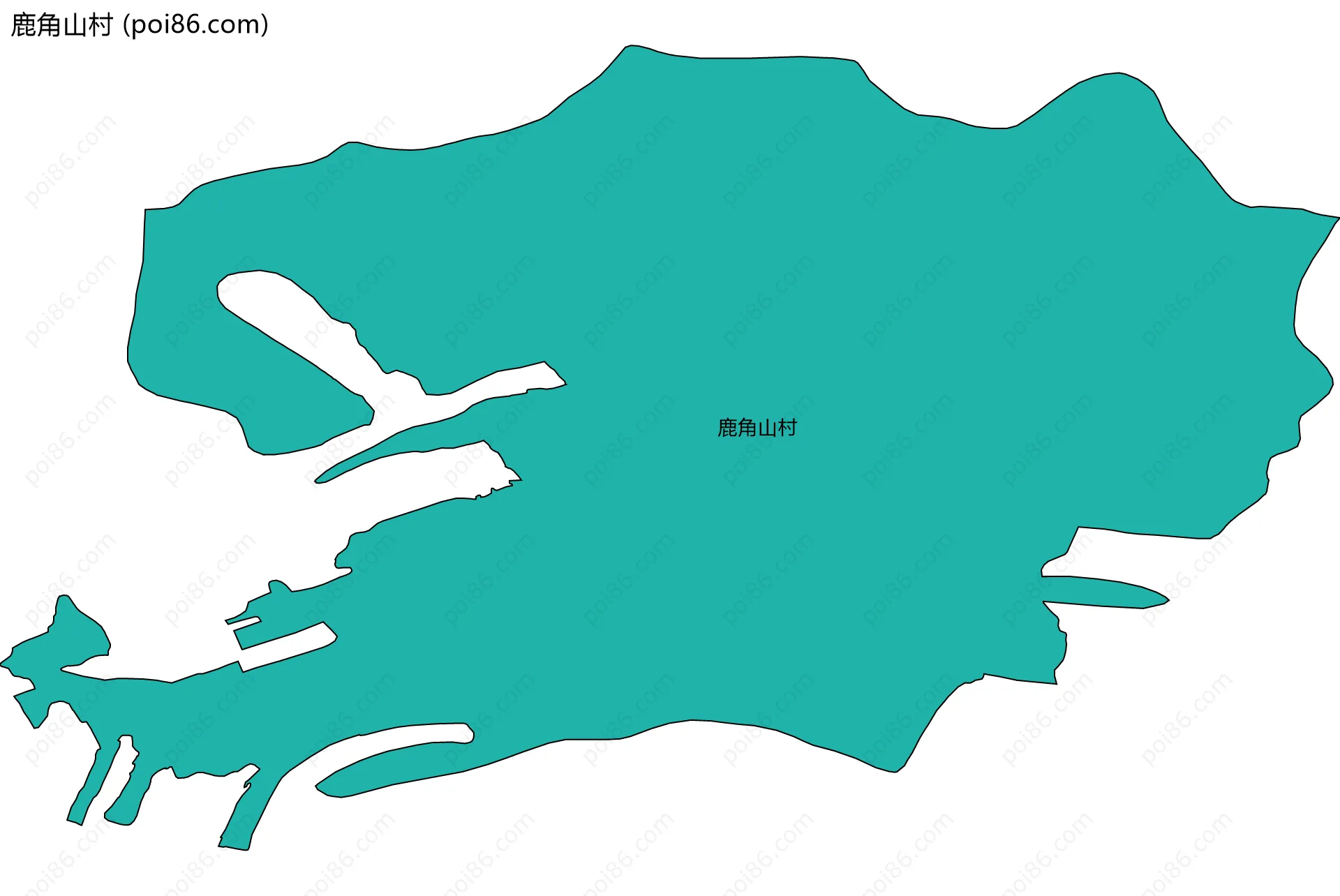 鹿角山村边界地图