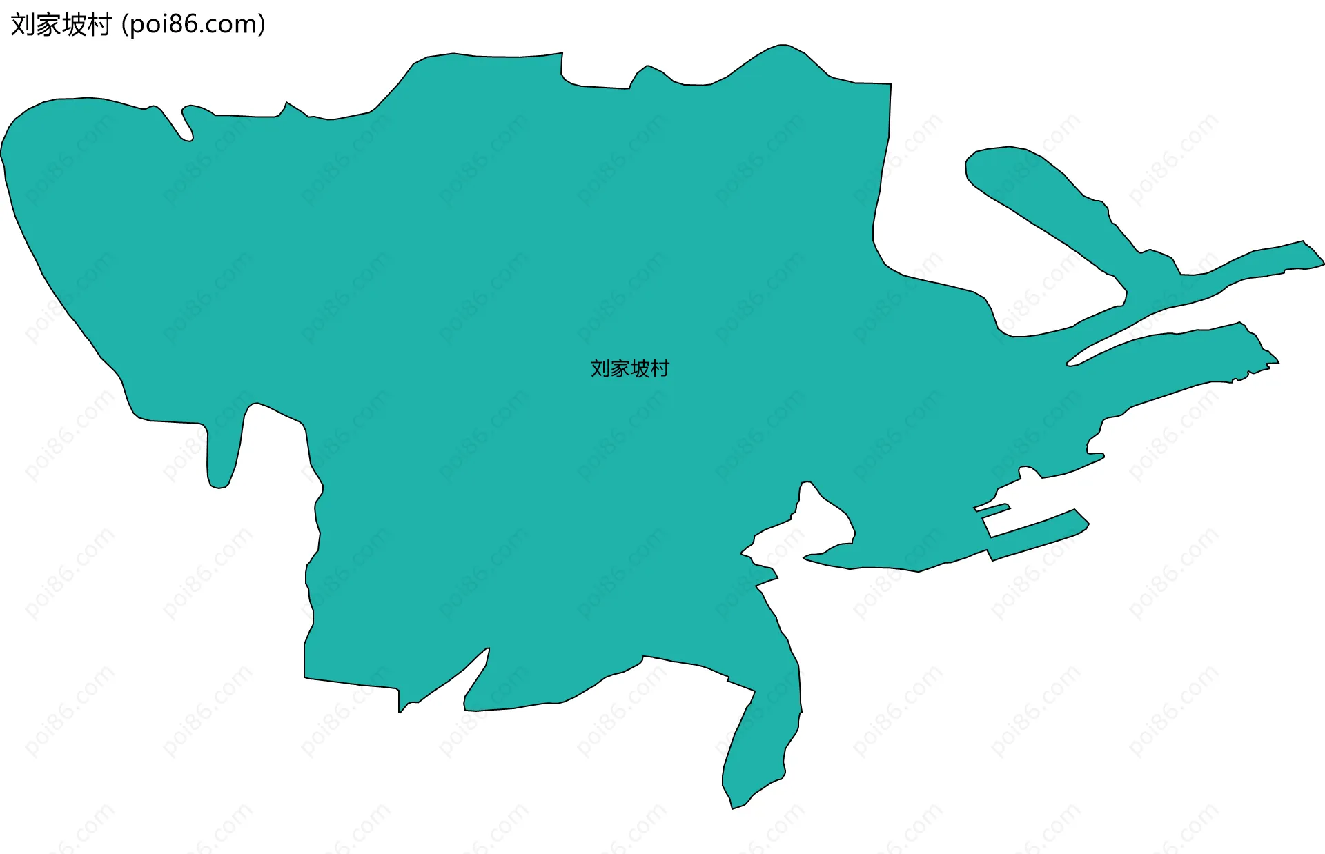 刘家坡村边界地图