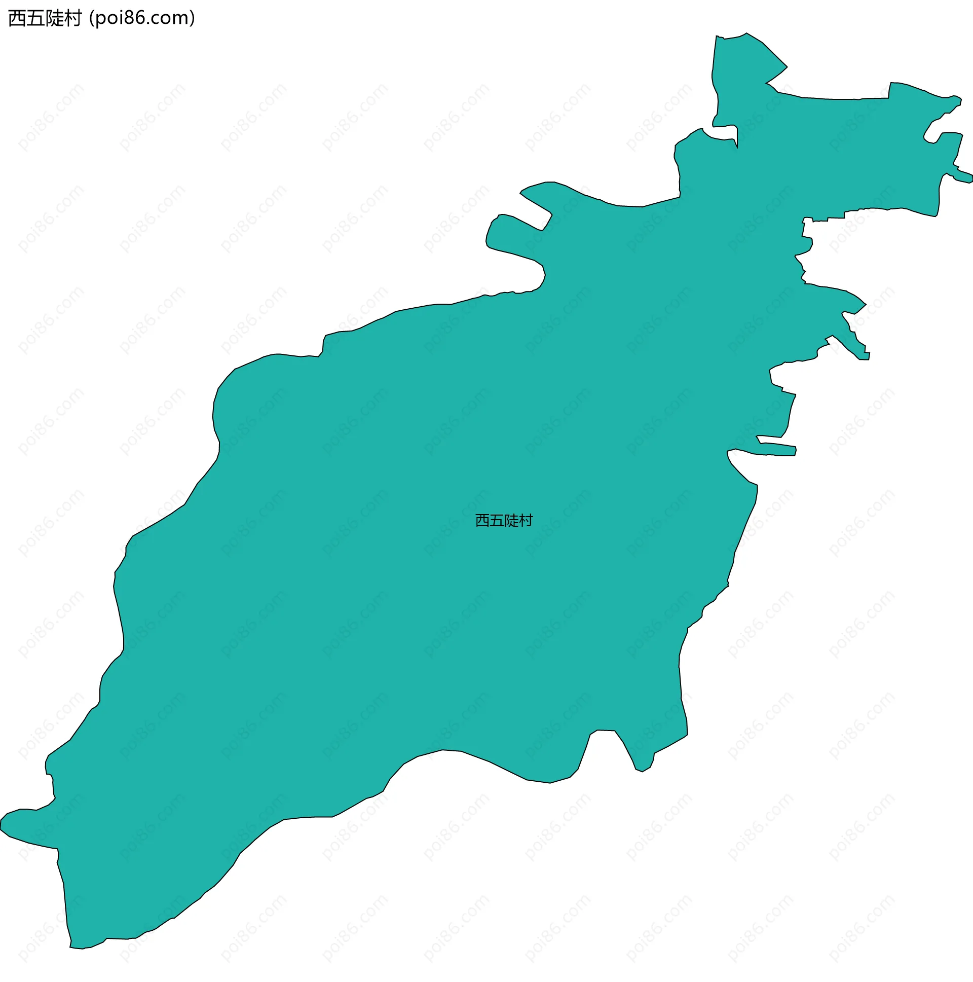 西五陡村边界地图