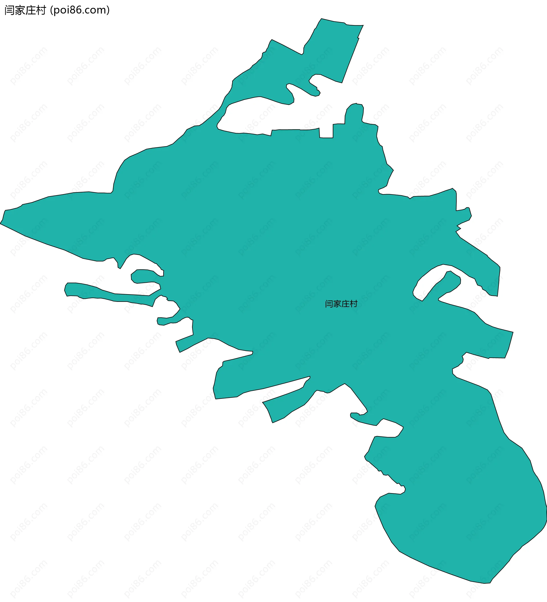 闫家庄村边界地图