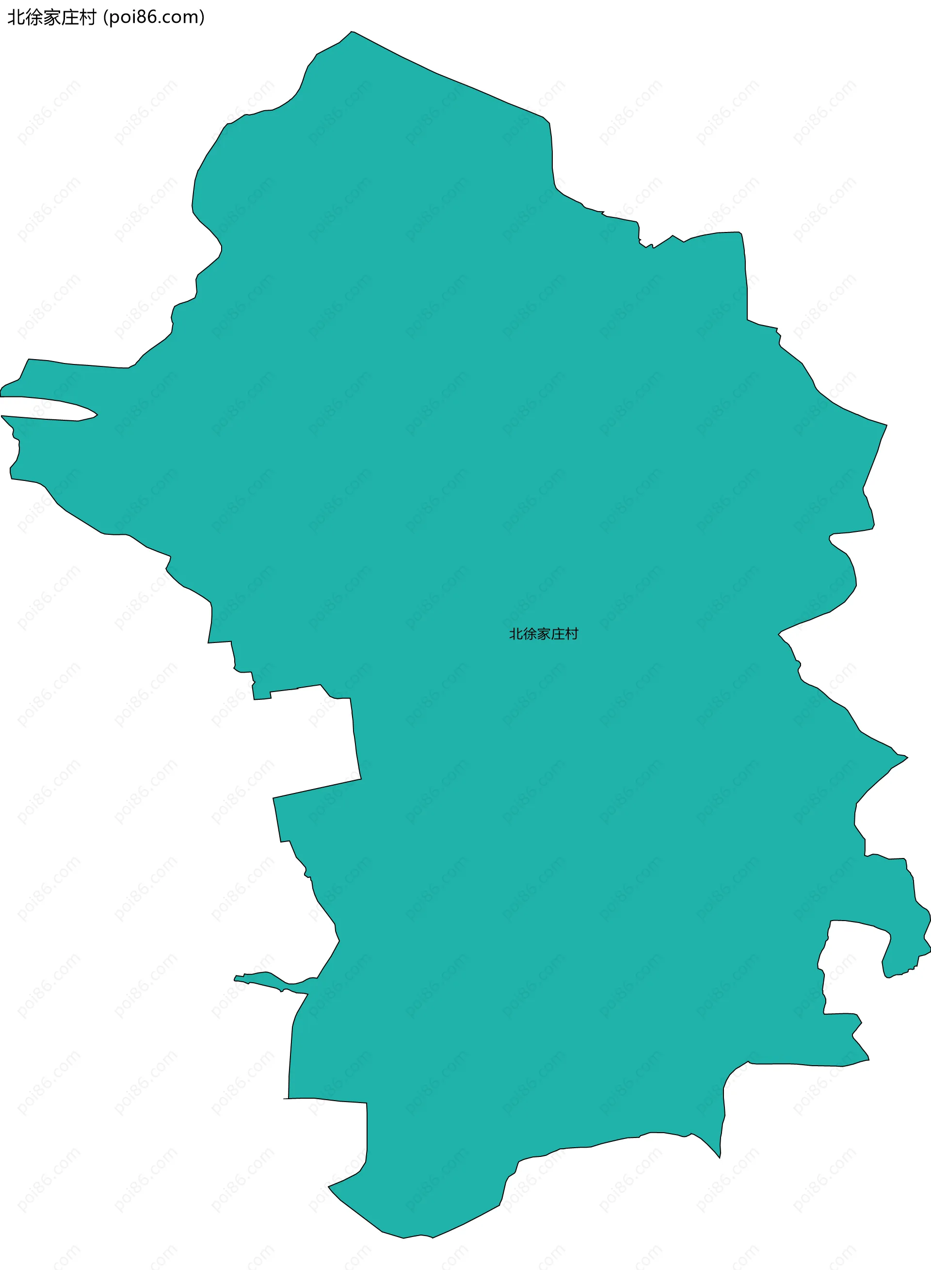 北徐家庄村边界地图