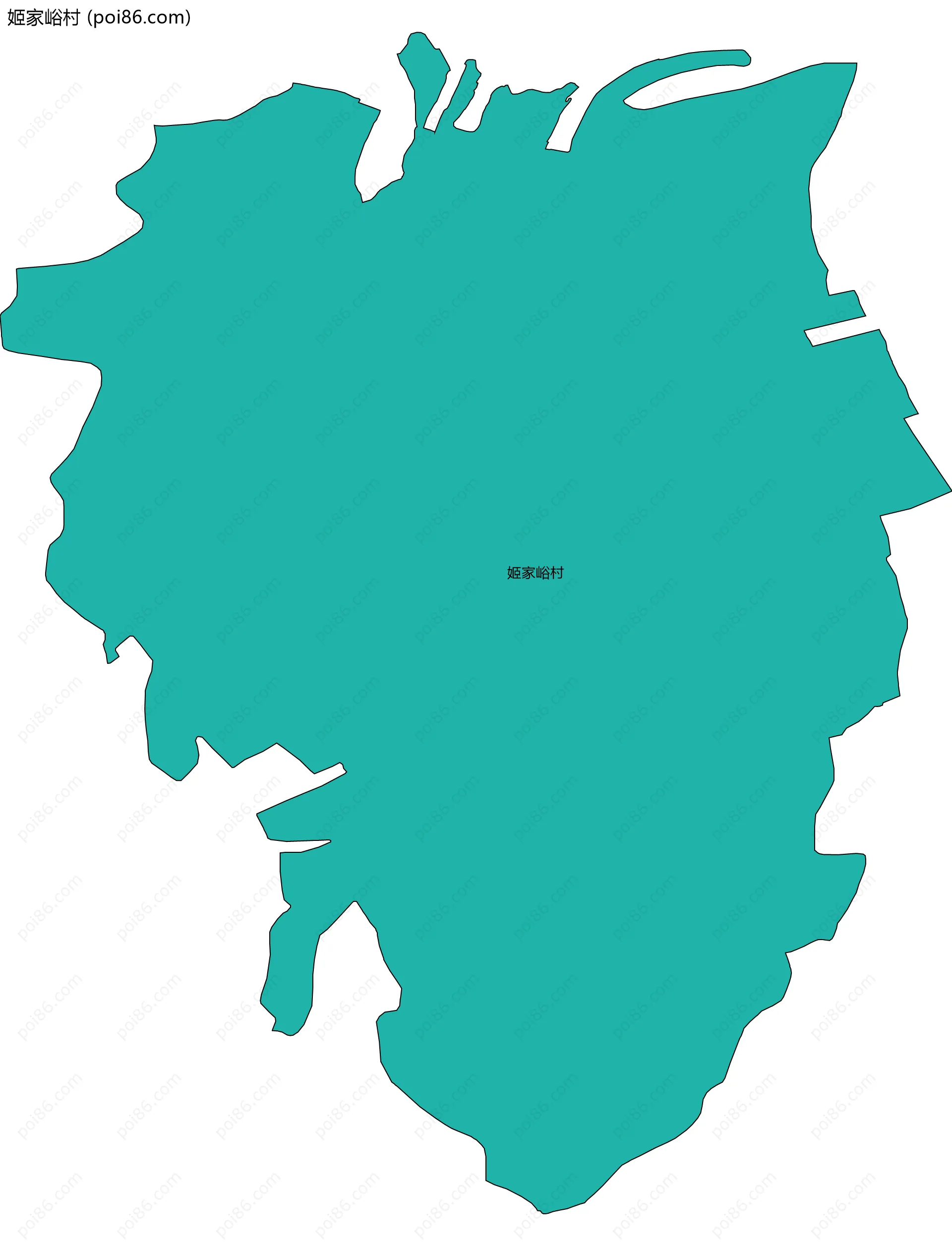 姬家峪村边界地图