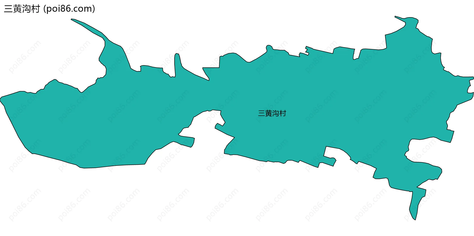 三黄沟村边界地图