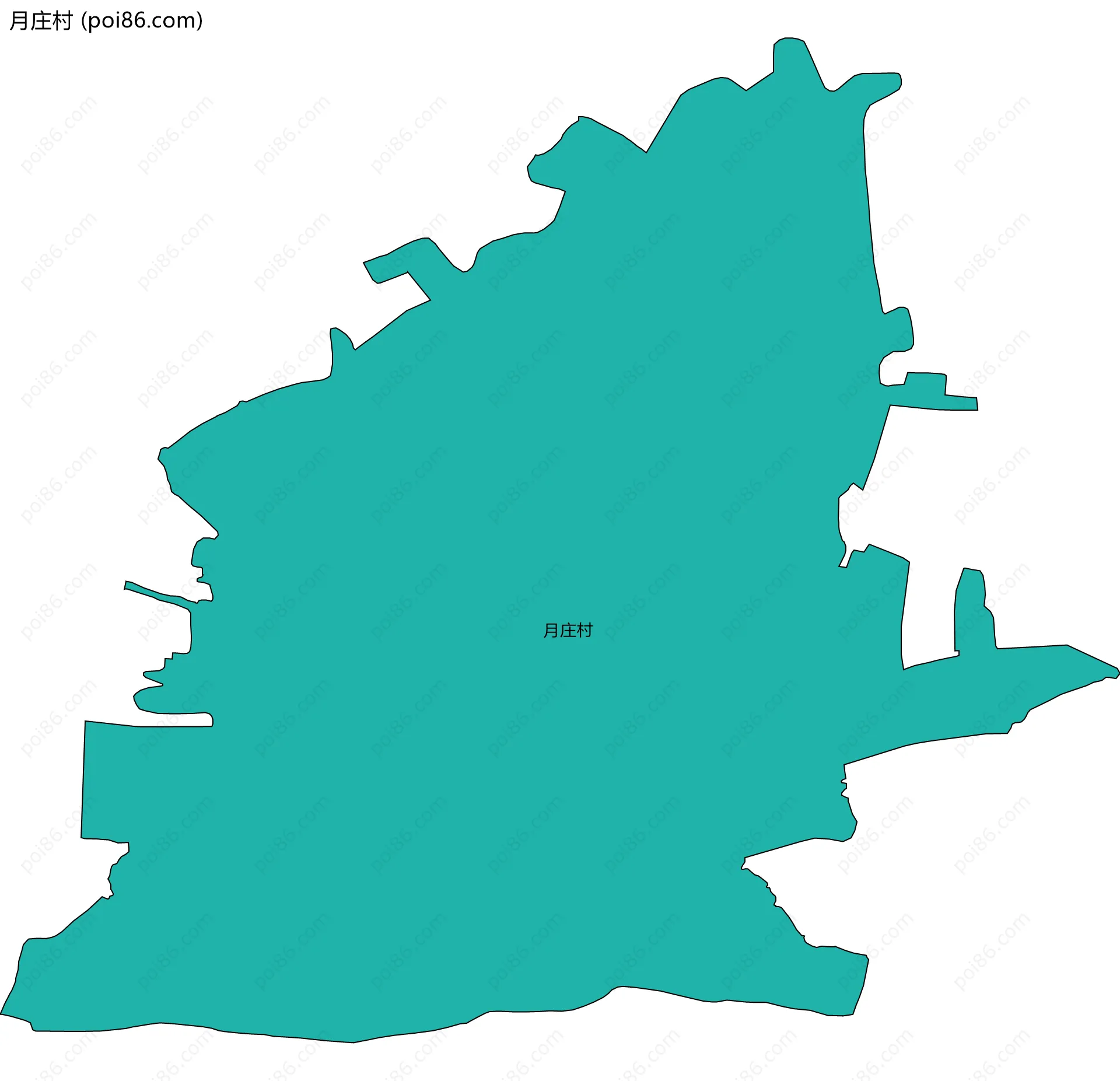 月庄村边界地图
