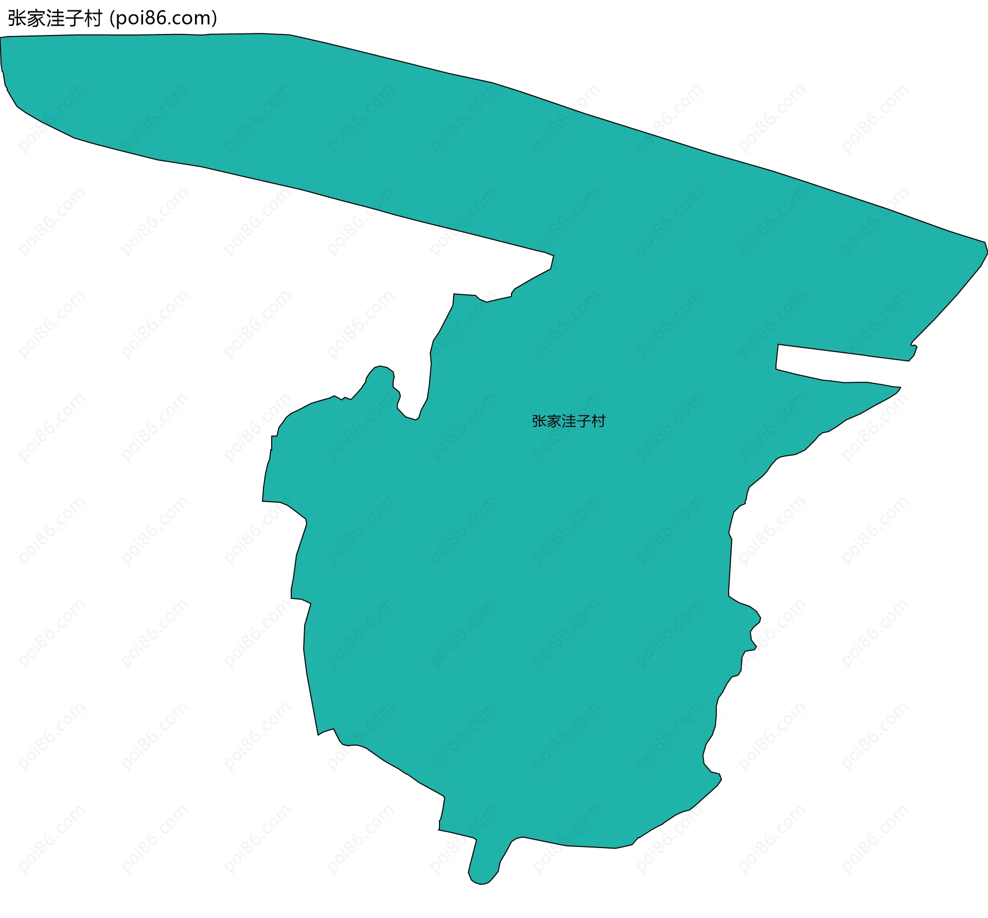 张家洼子村边界地图