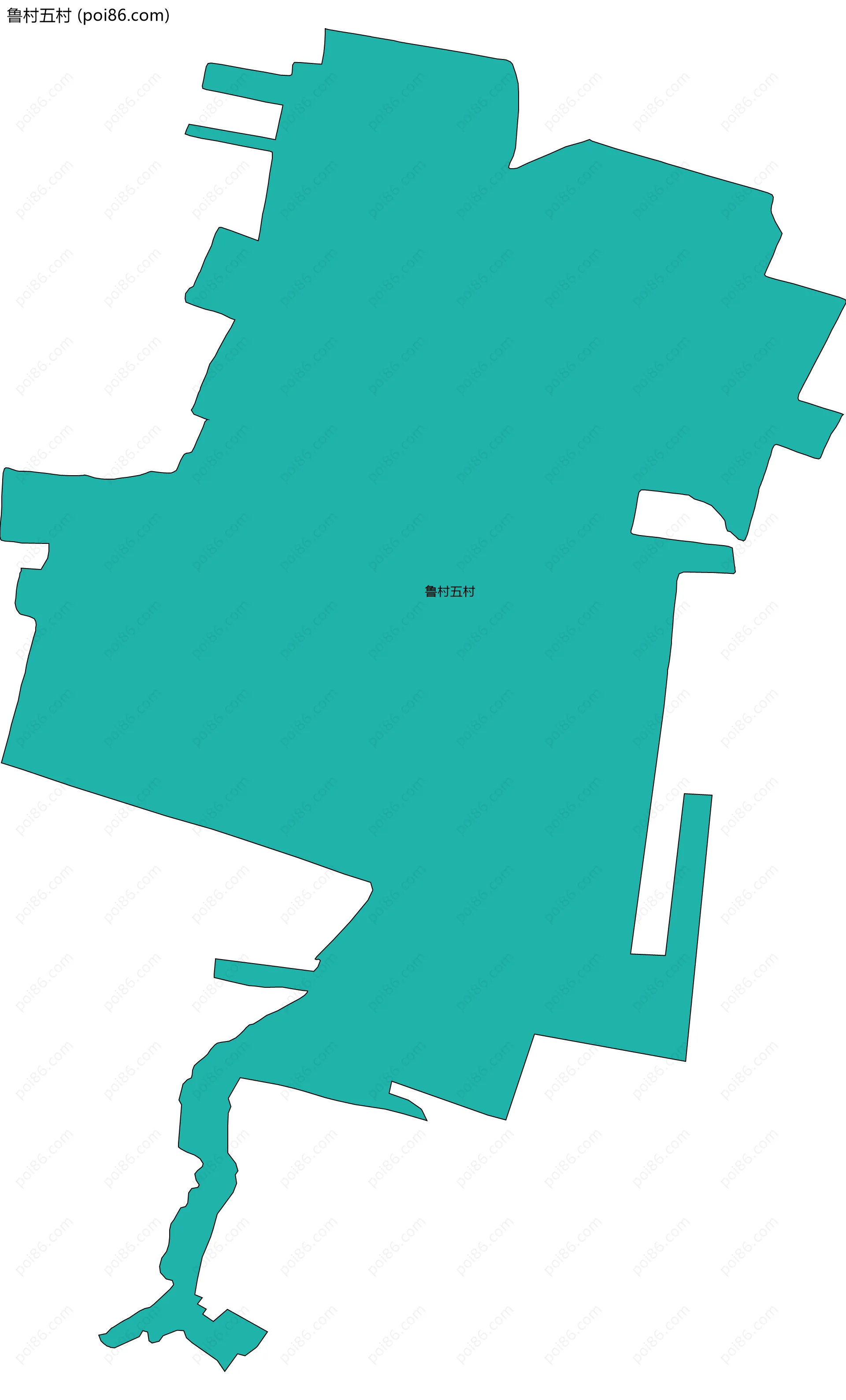 鲁村五村边界地图