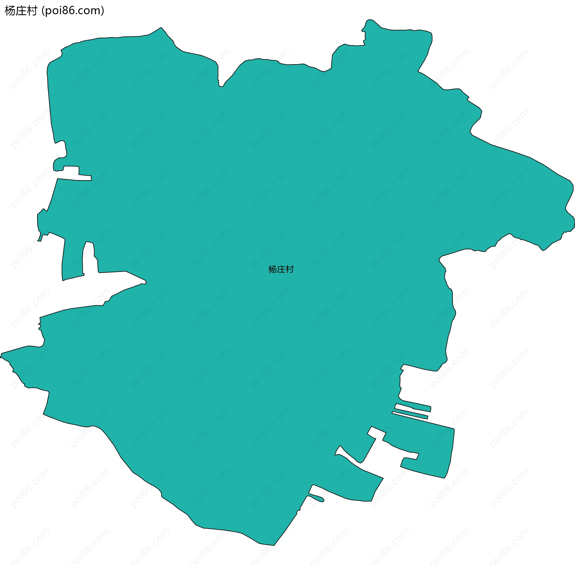 杨庄村边界地图