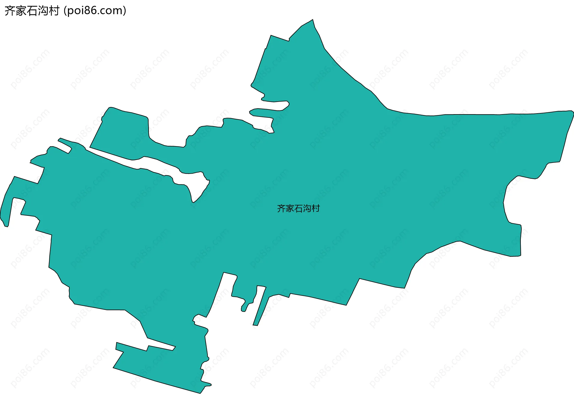 齐家石沟村边界地图