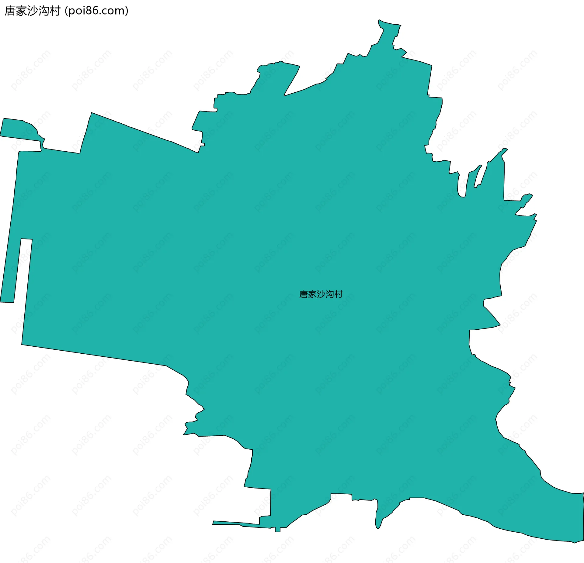 唐家沙沟村边界地图