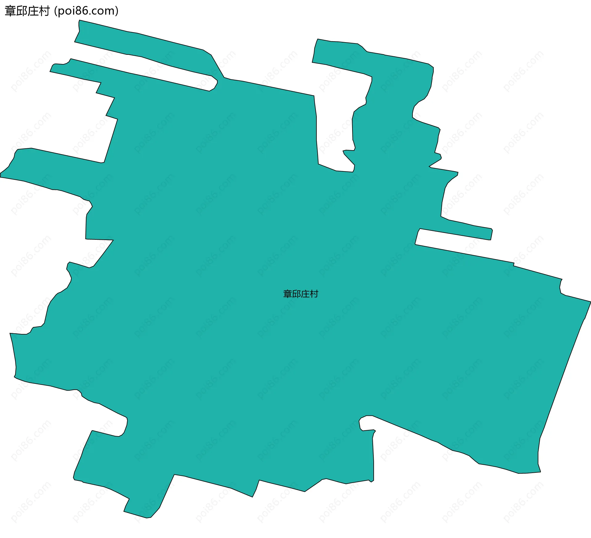 章邱庄村边界地图