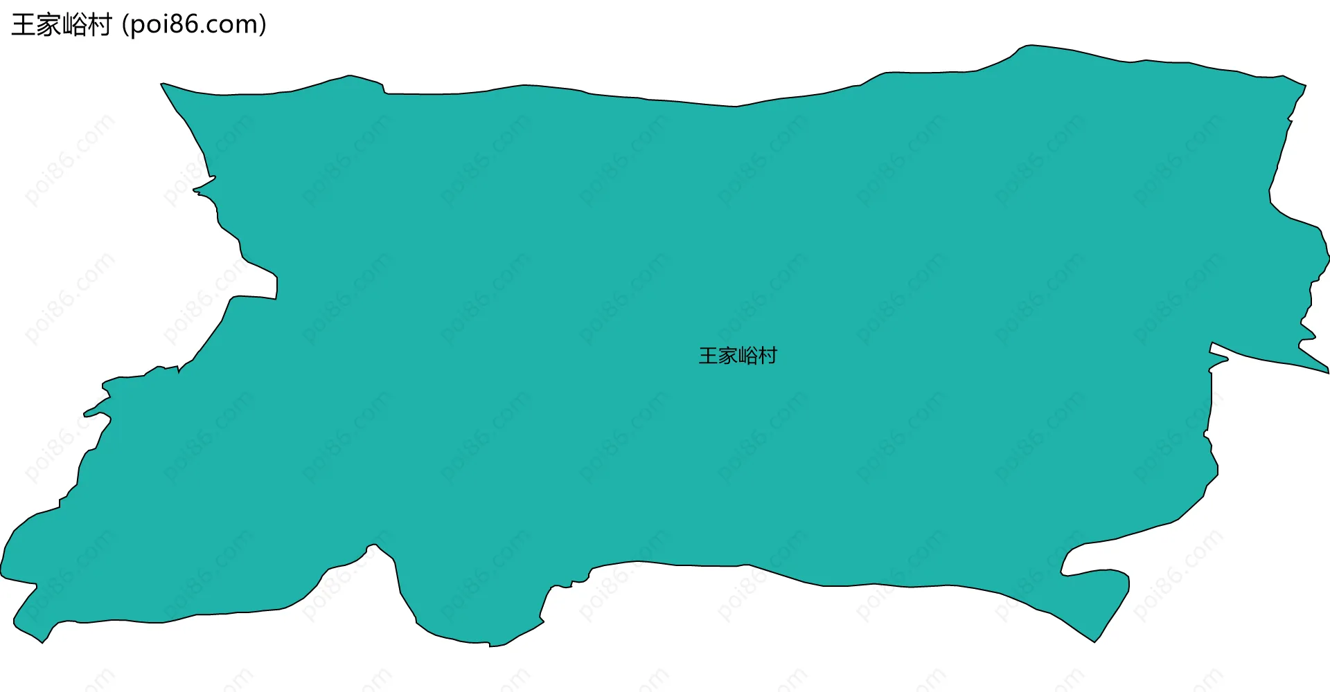 王家峪村边界地图