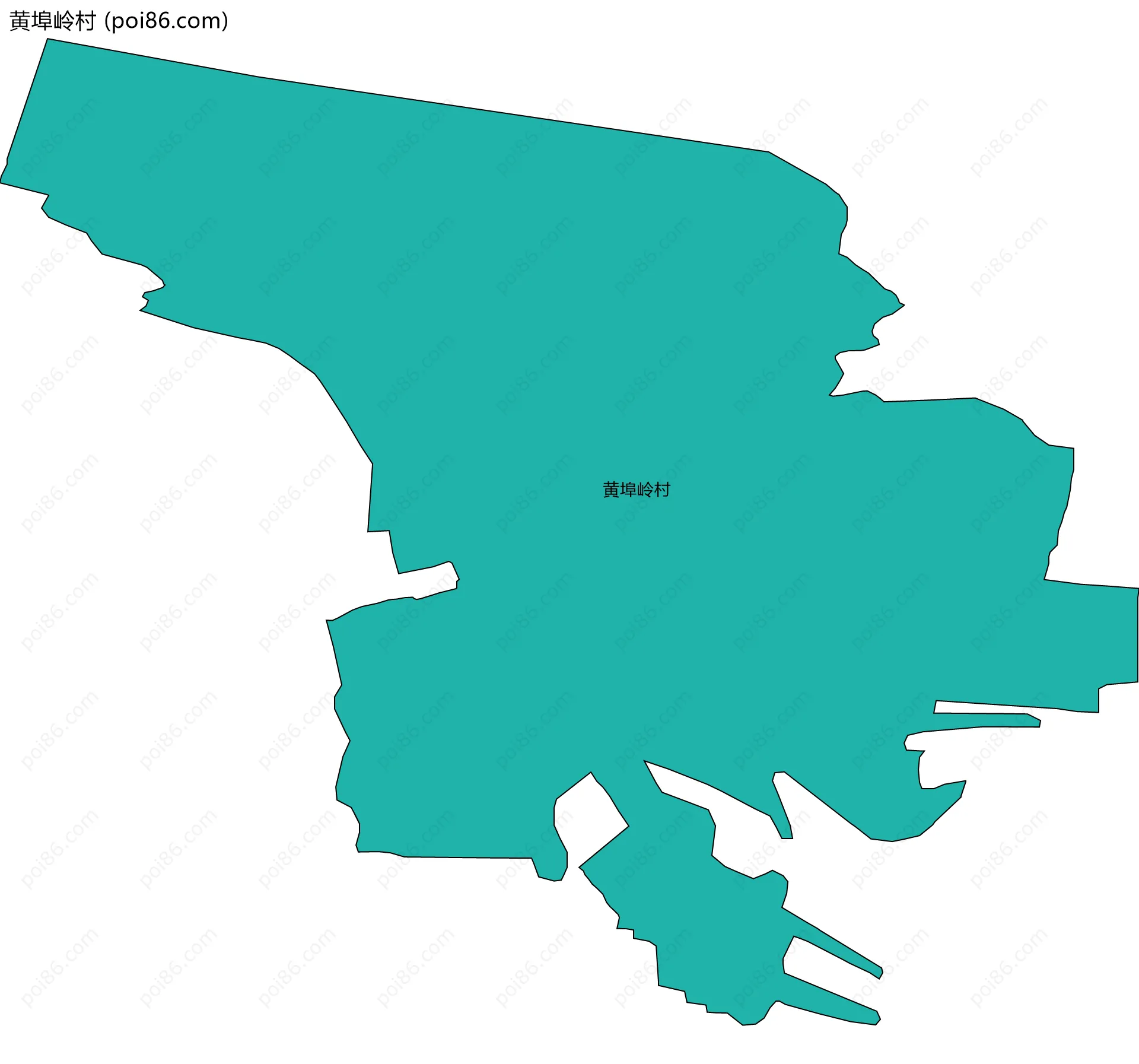 黄埠岭村边界地图
