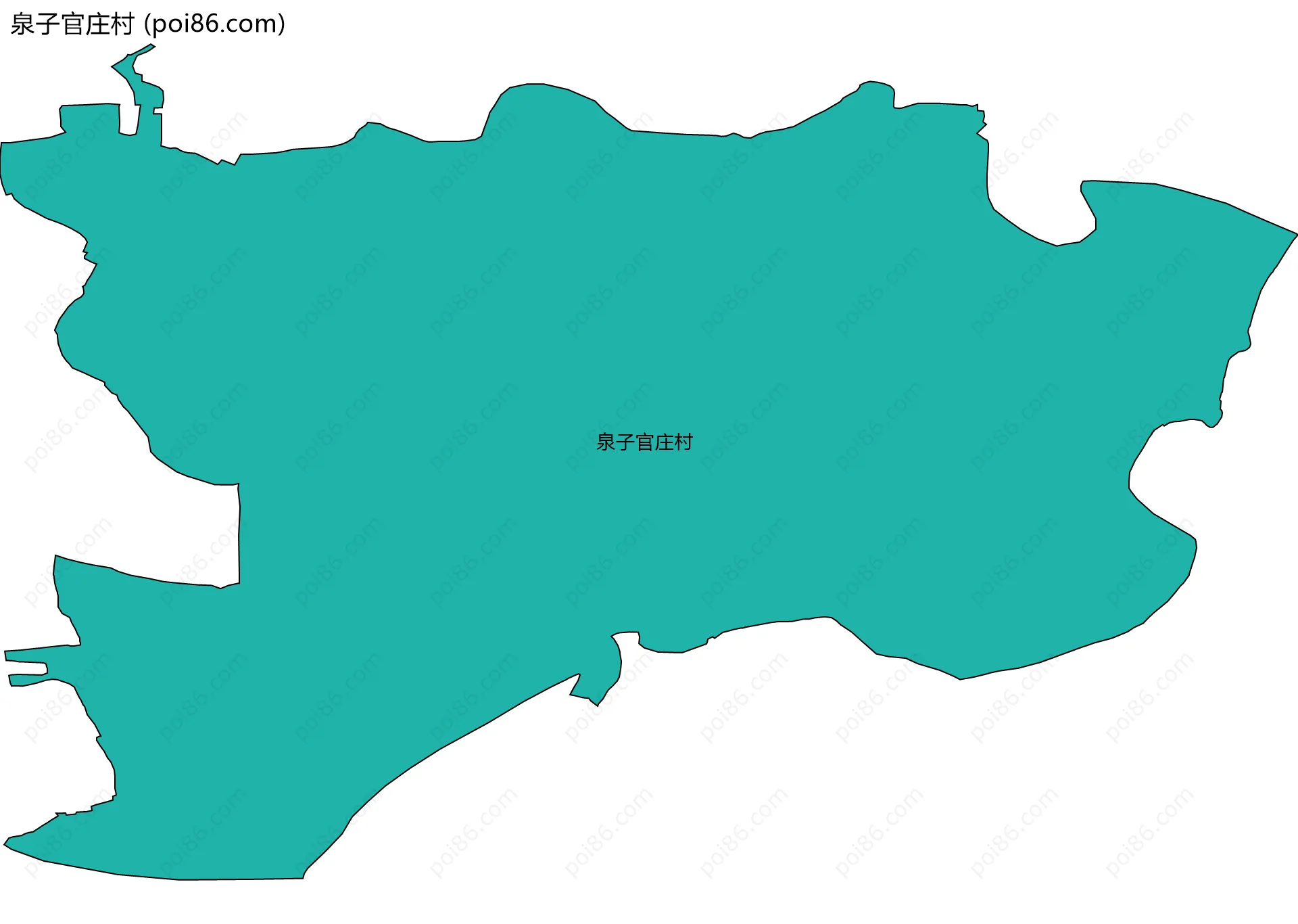 泉子官庄村边界地图
