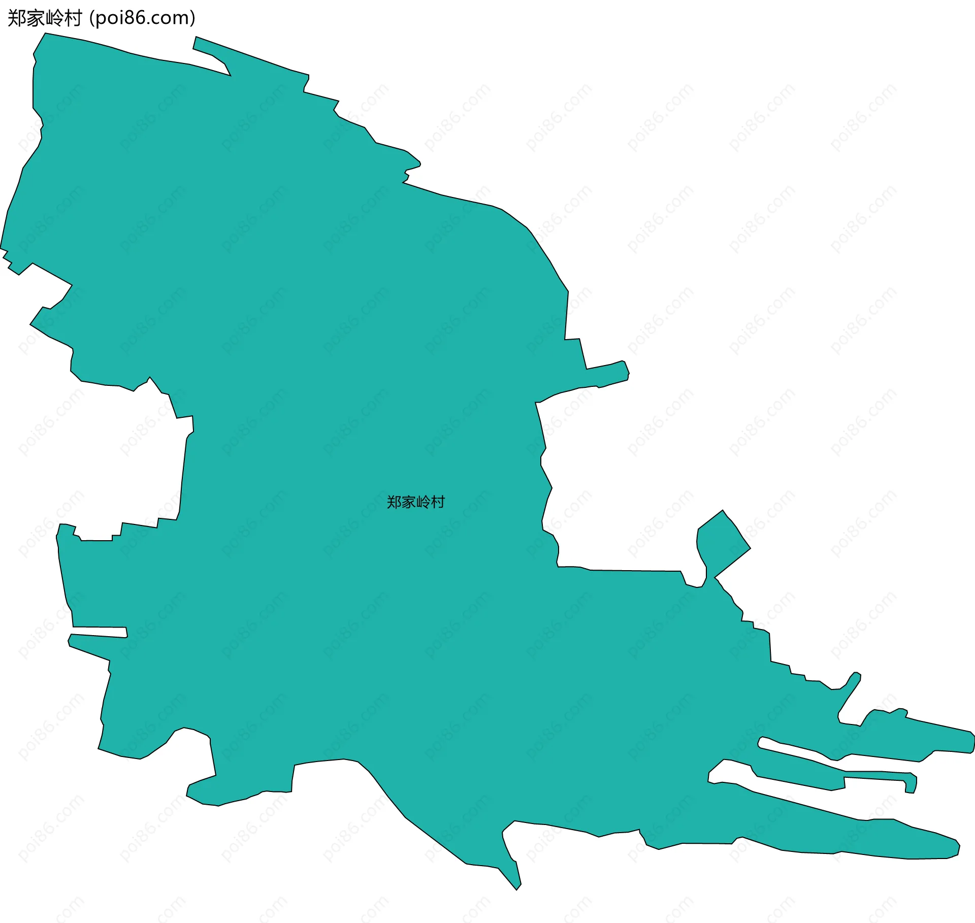郑家岭村边界地图