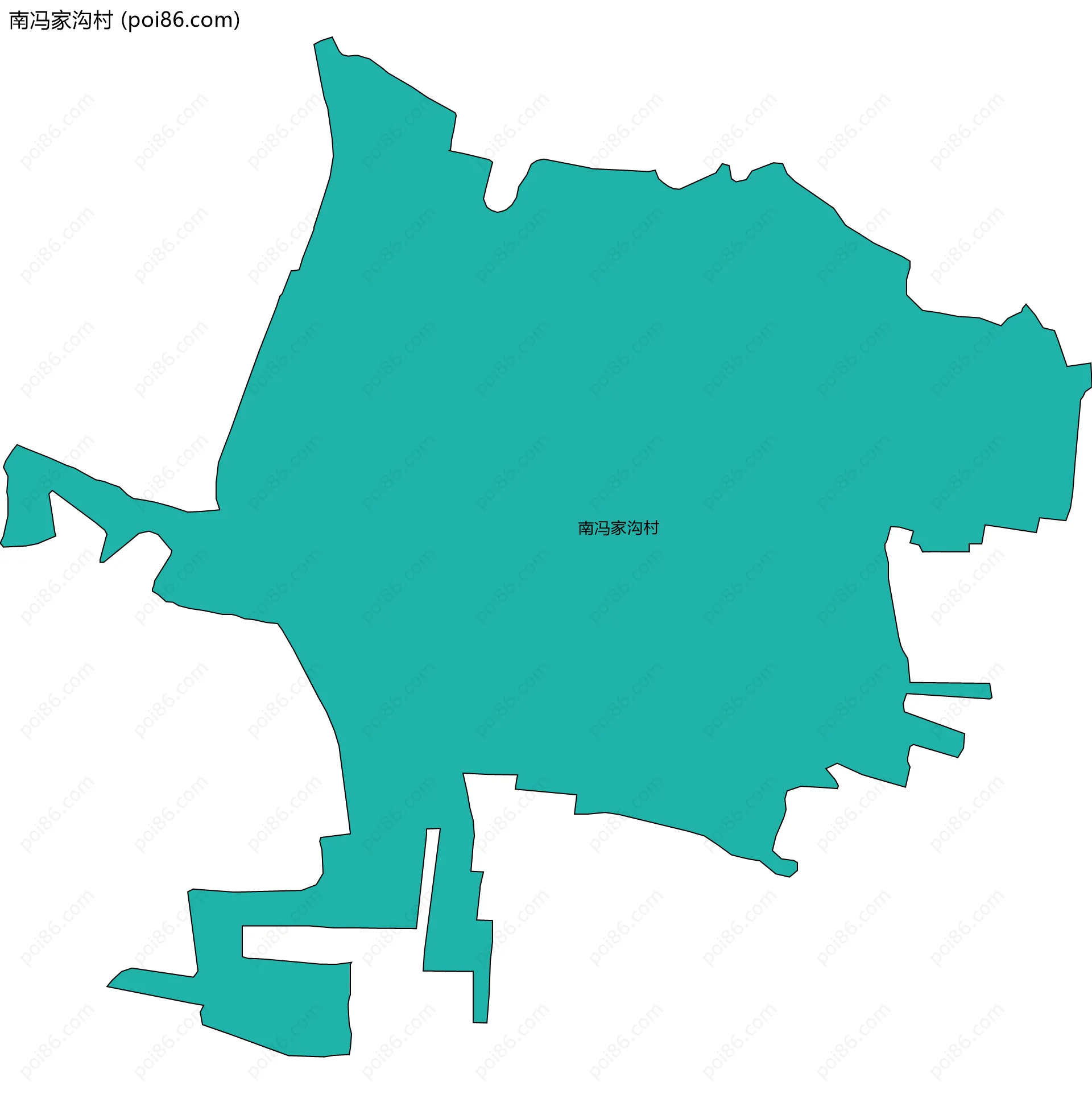 南冯家沟村边界地图