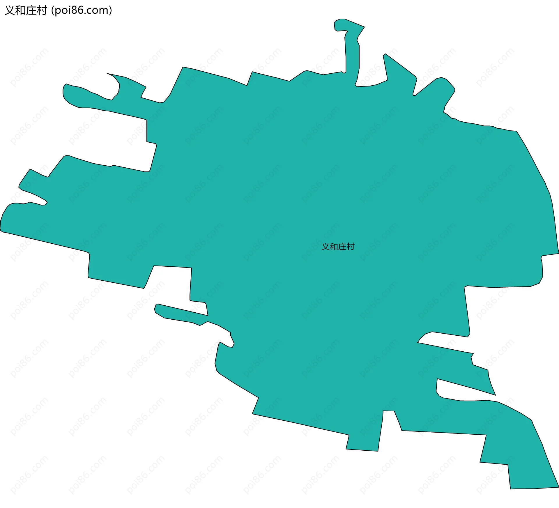义和庄村边界地图