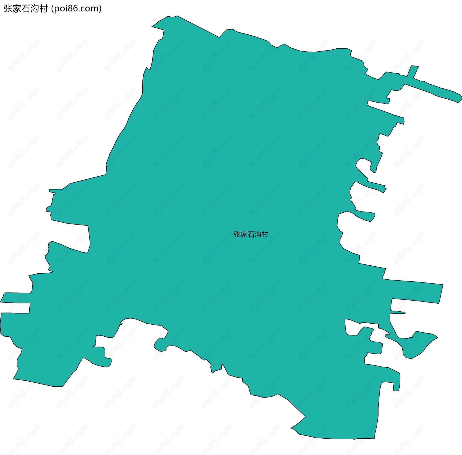张家石沟村边界地图