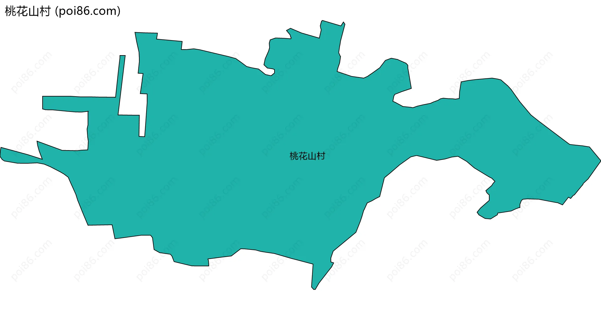 桃花山村边界地图