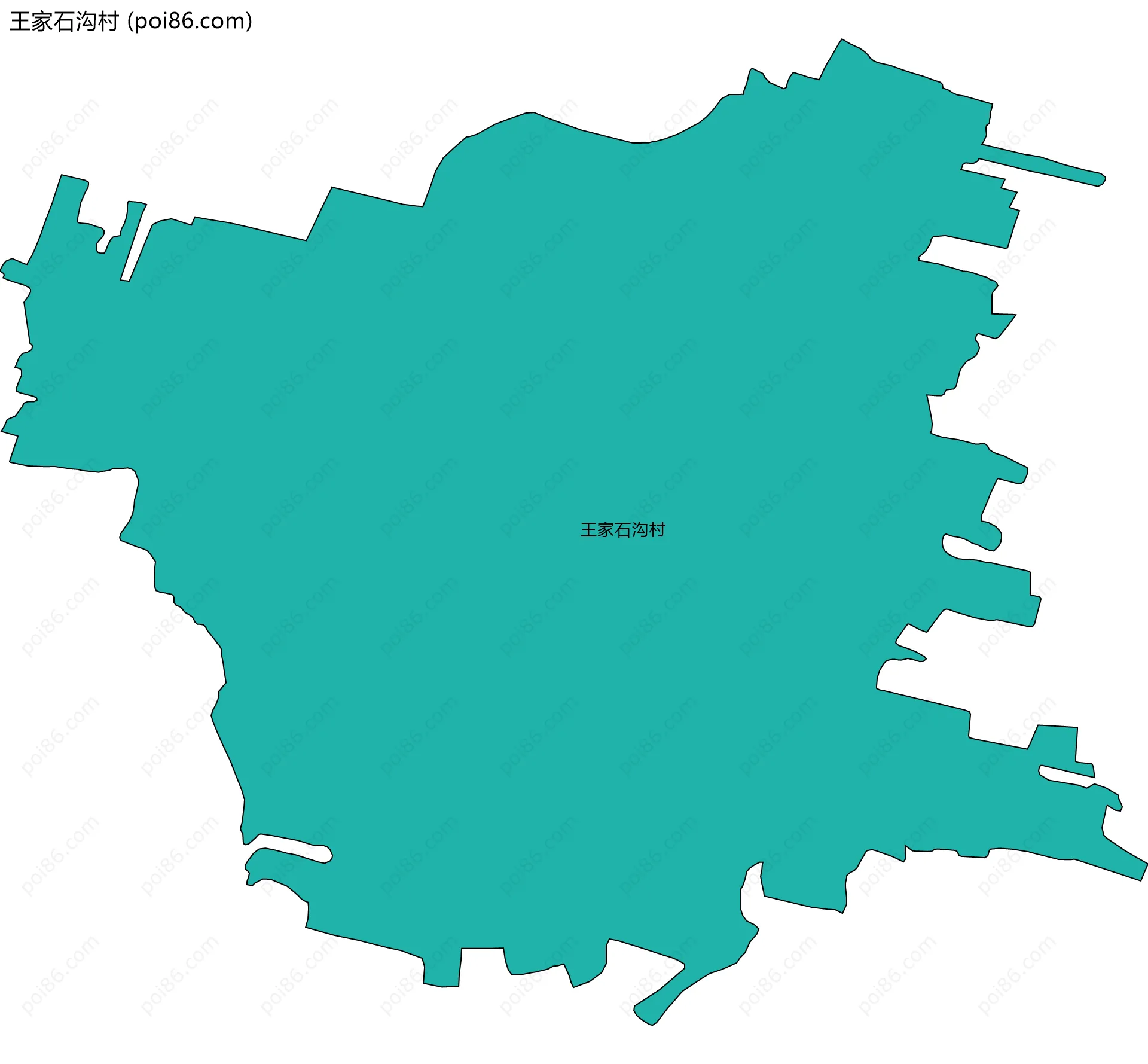 王家石沟村边界地图