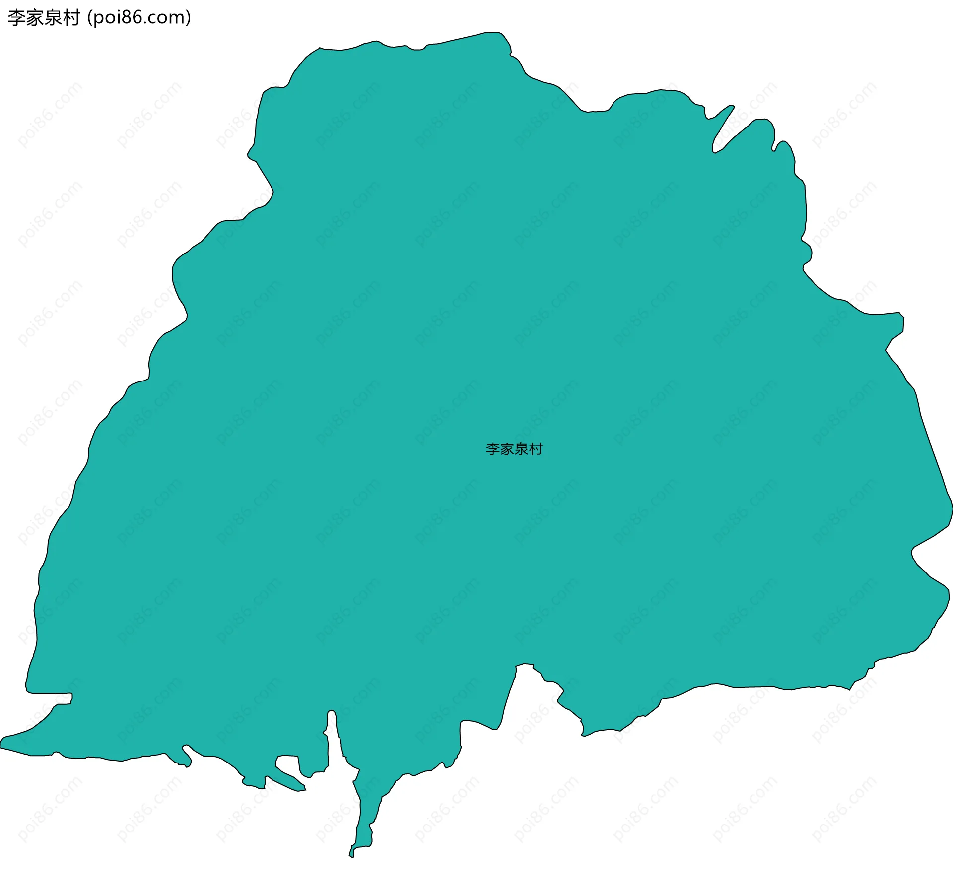 李家泉村边界地图