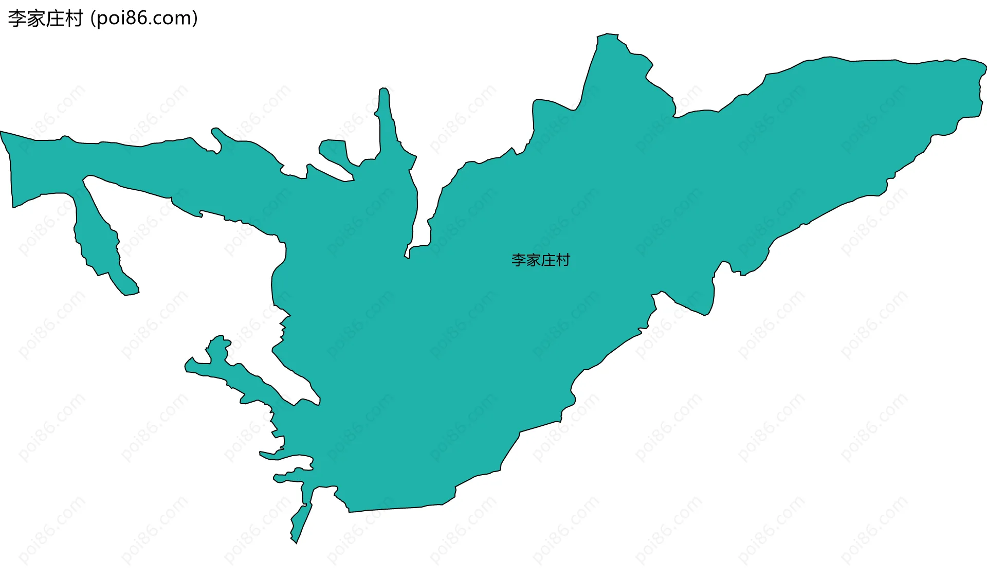 李家庄村边界地图