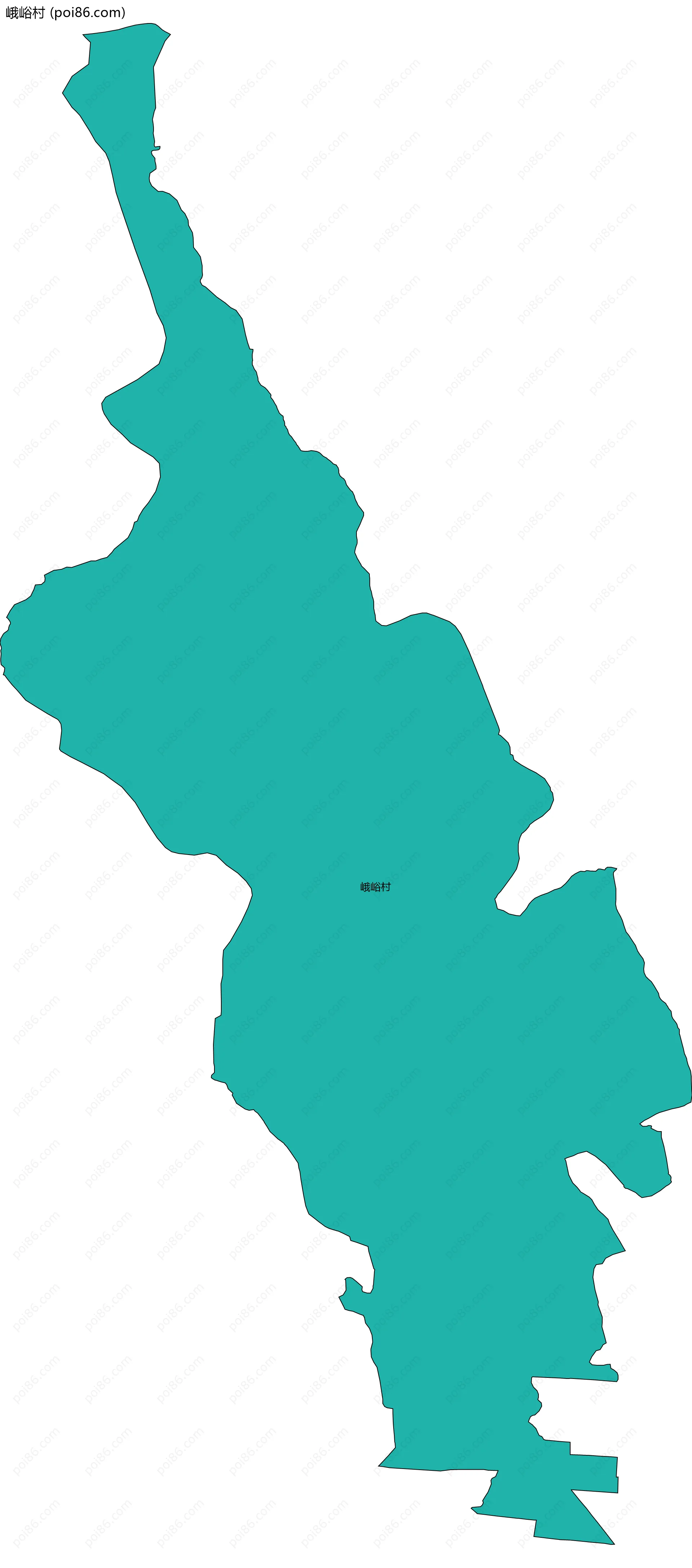 峨峪村边界地图