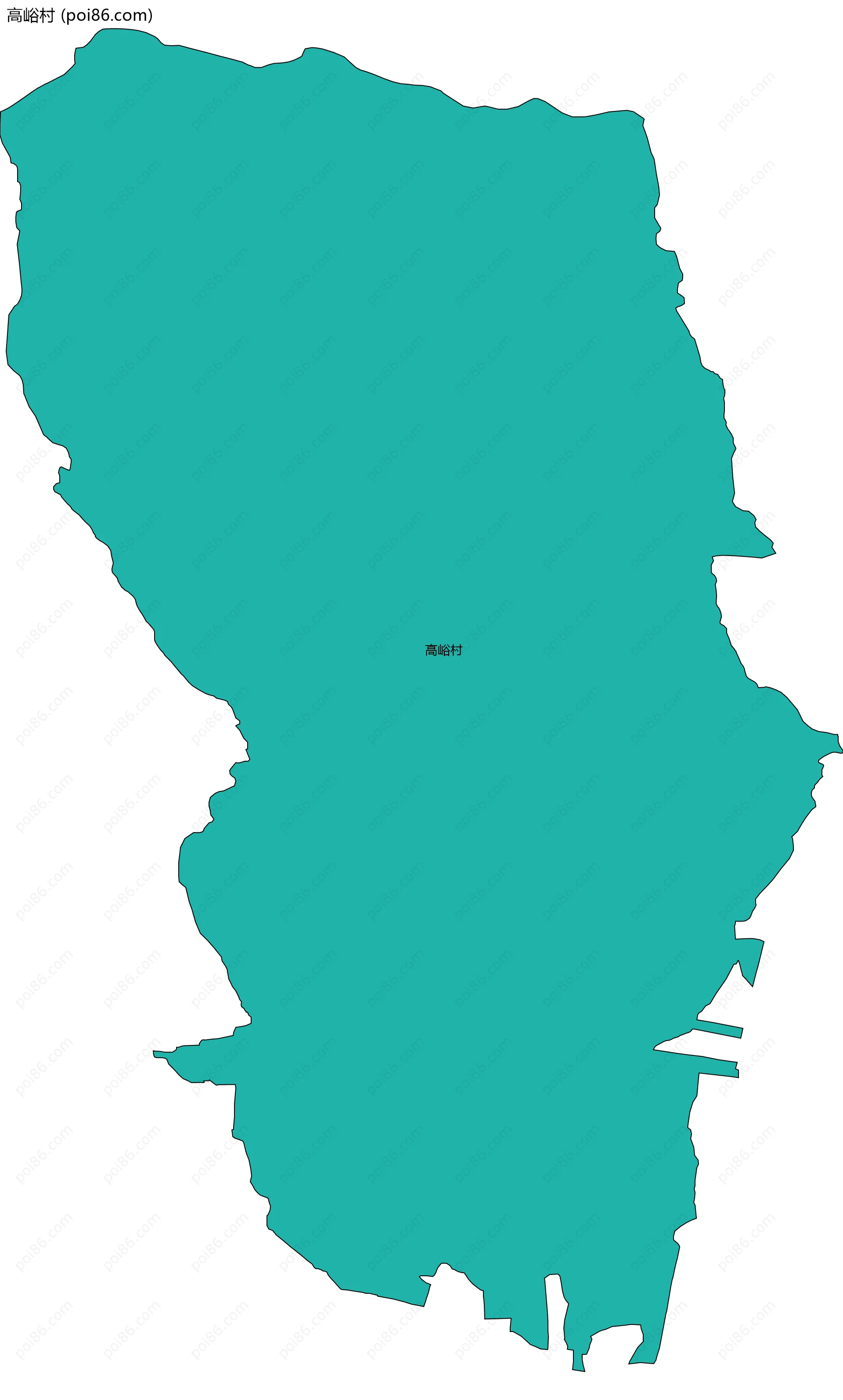 高峪村边界地图