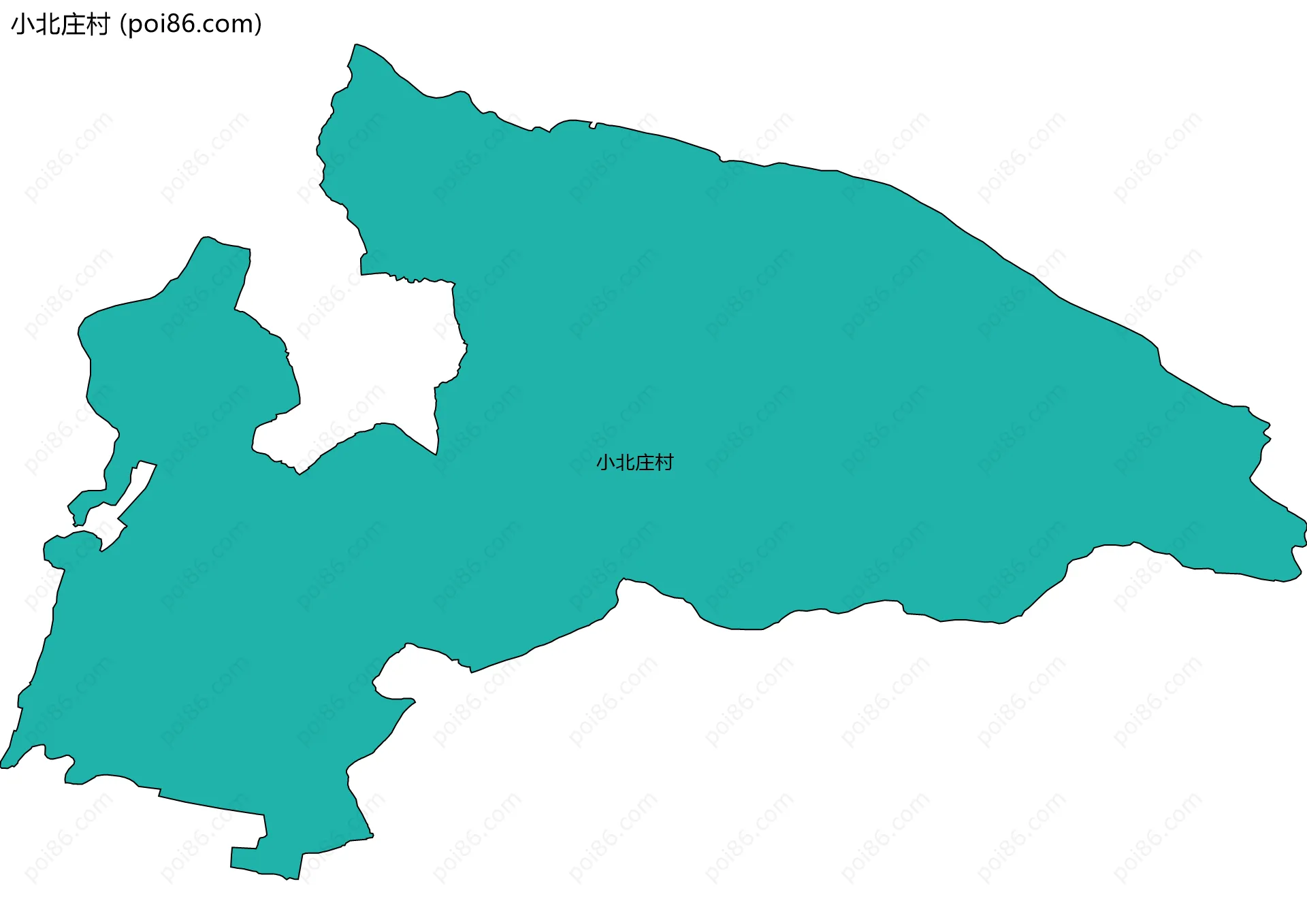 小北庄村边界地图