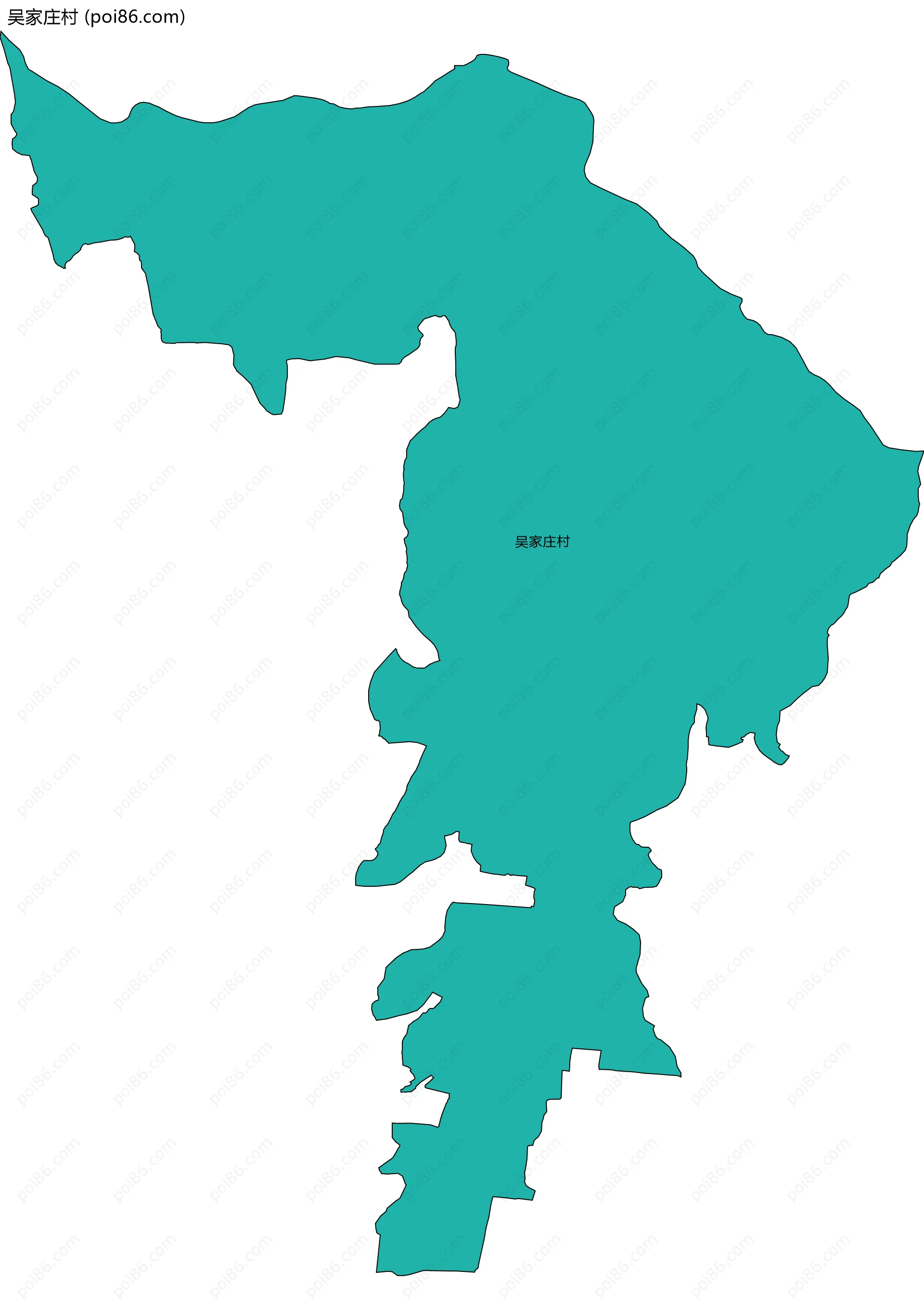 吴家庄村边界地图