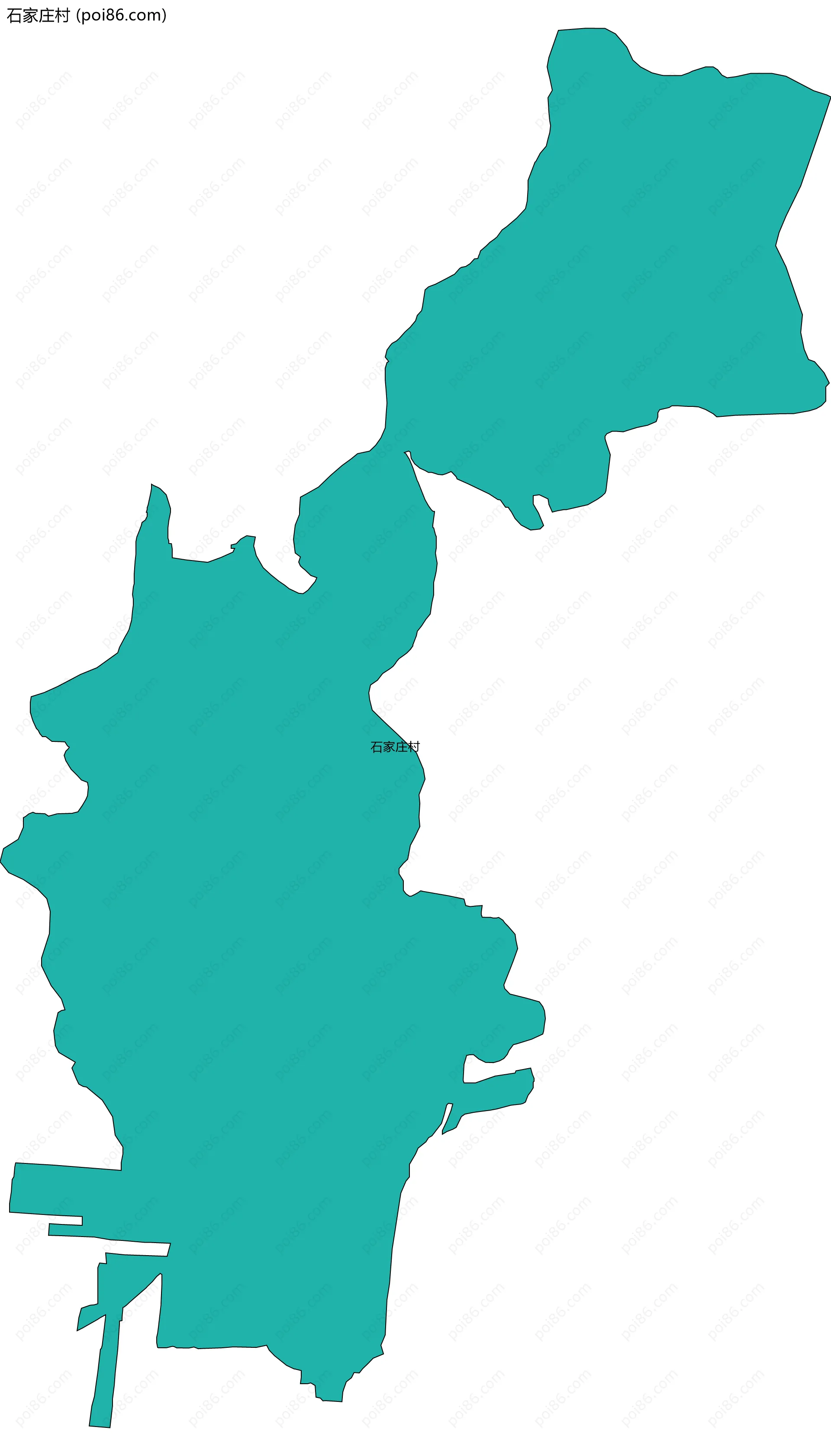 石家庄村边界地图