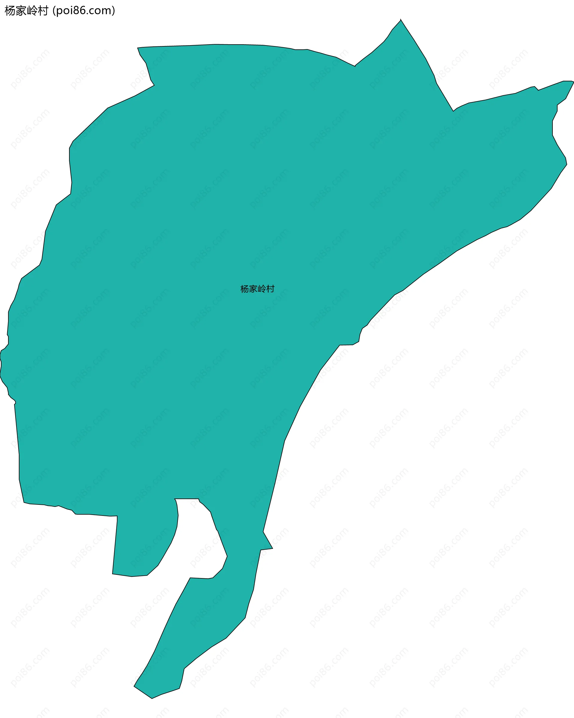 杨家岭村边界地图