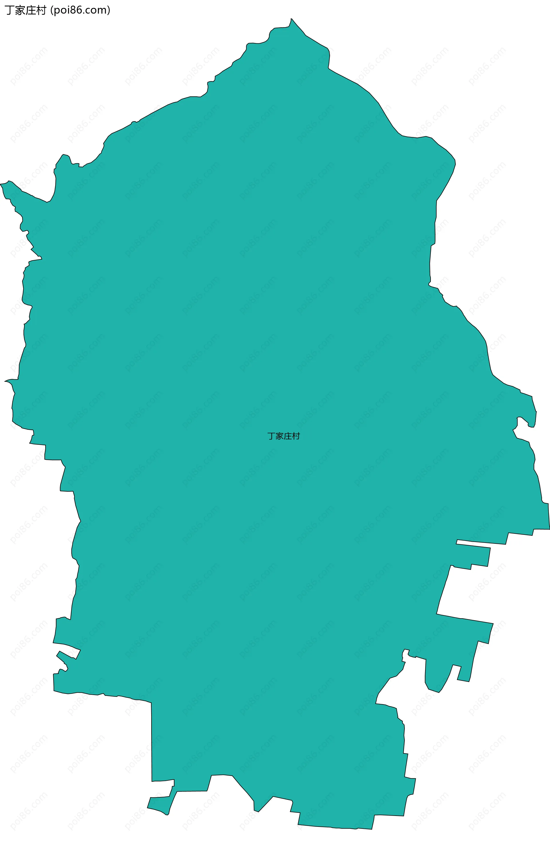 丁家庄村边界地图