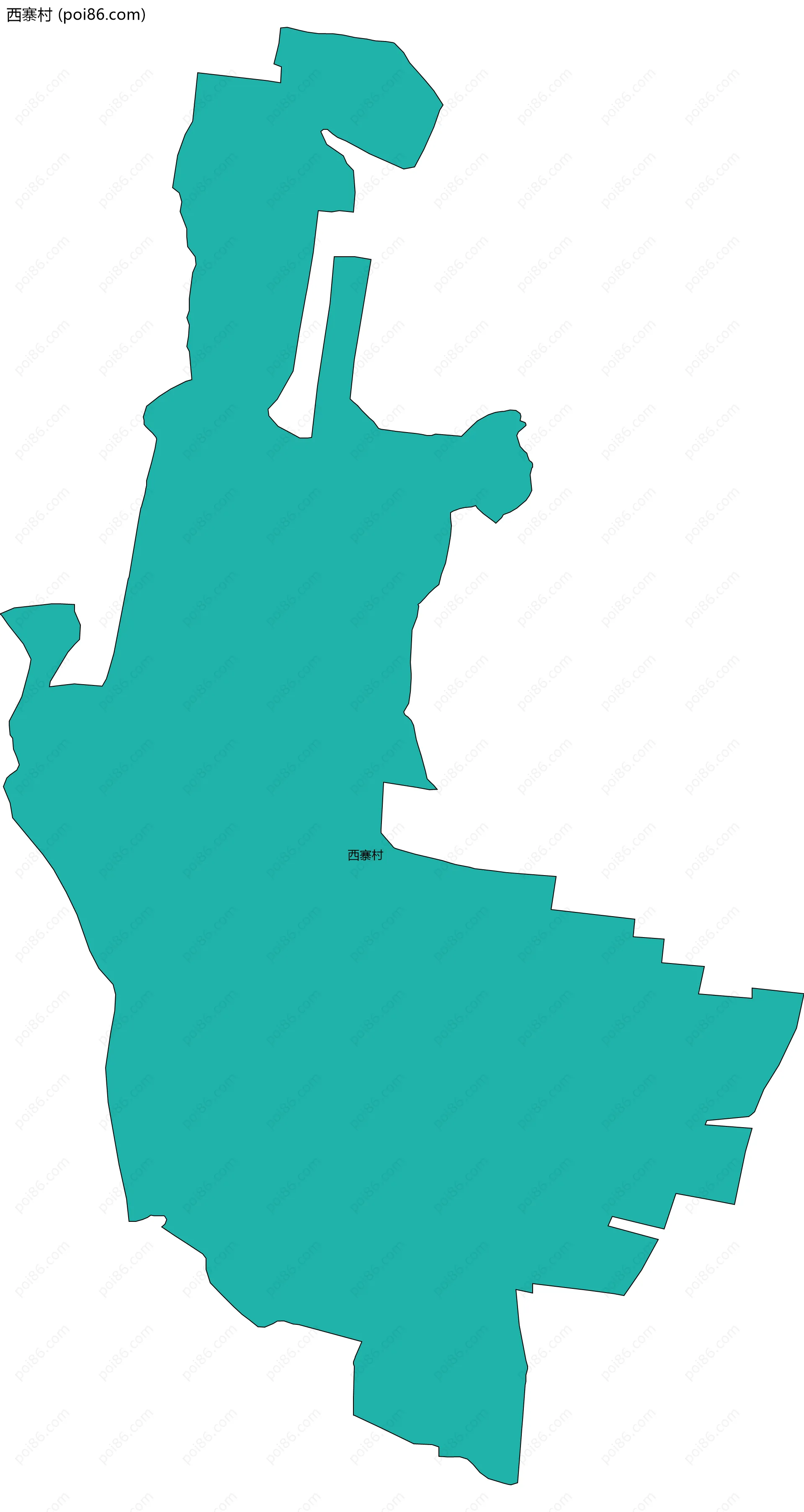 西寨村边界地图