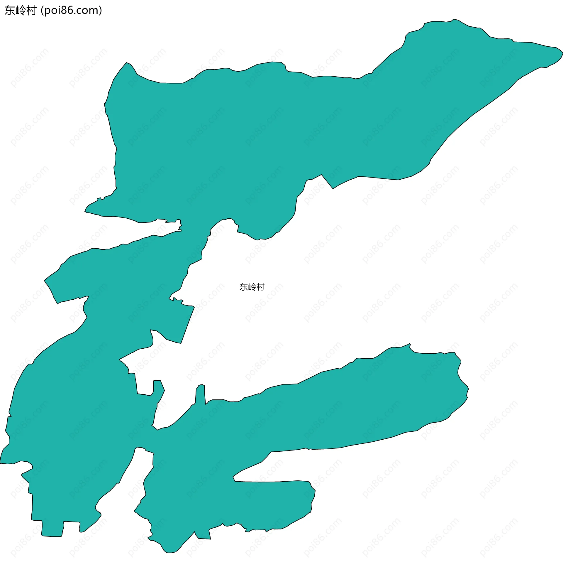 东岭村边界地图