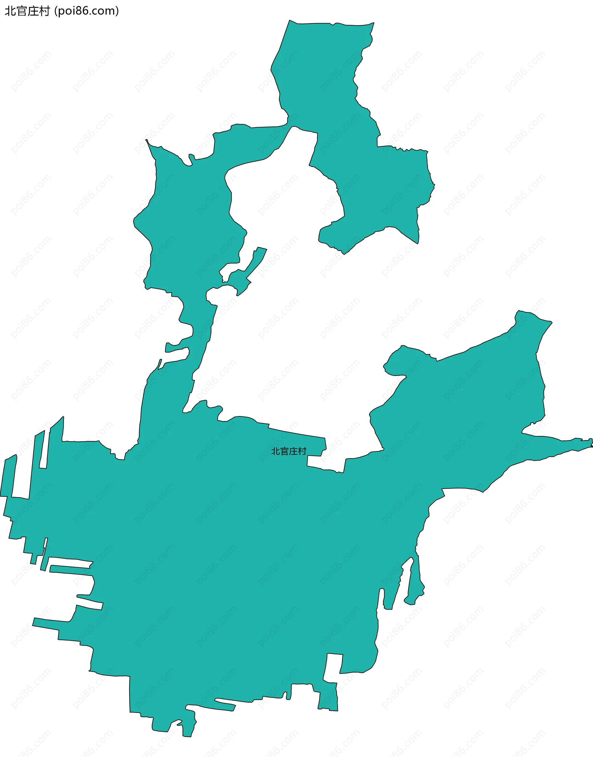 北官庄村边界地图