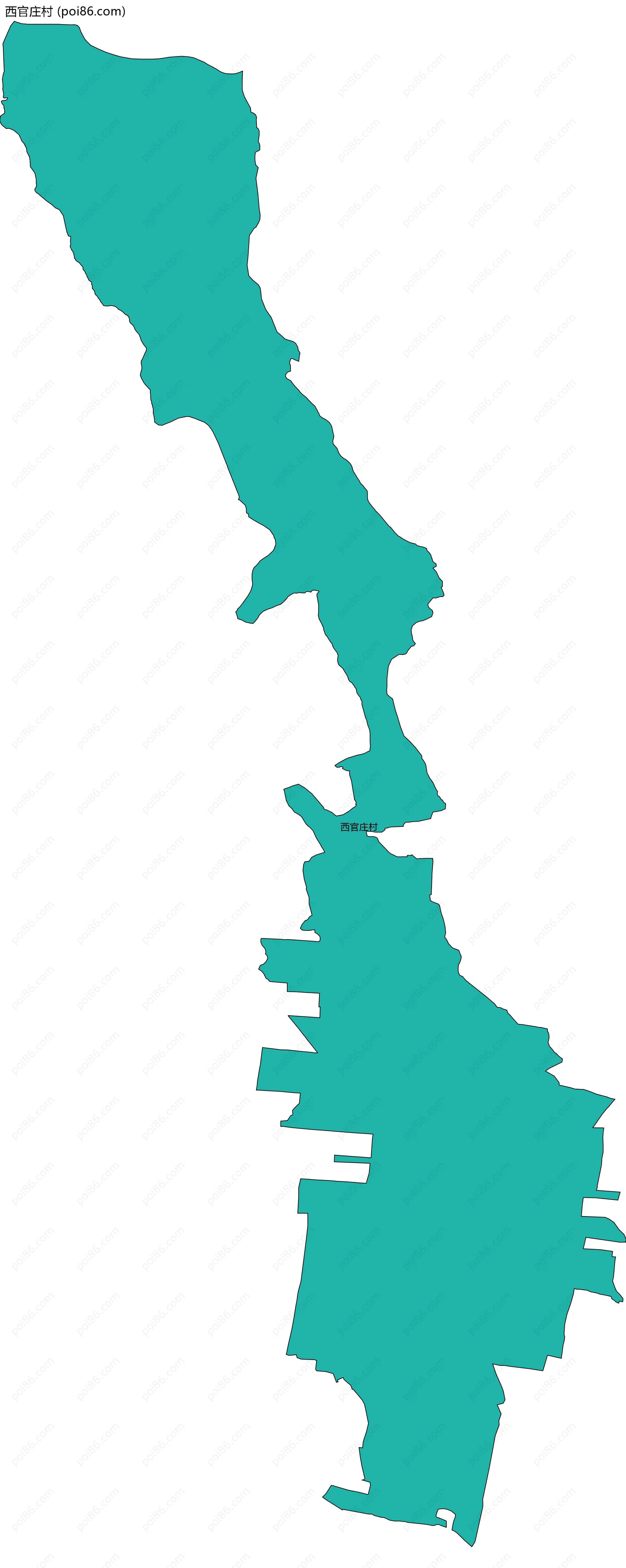 西官庄村边界地图