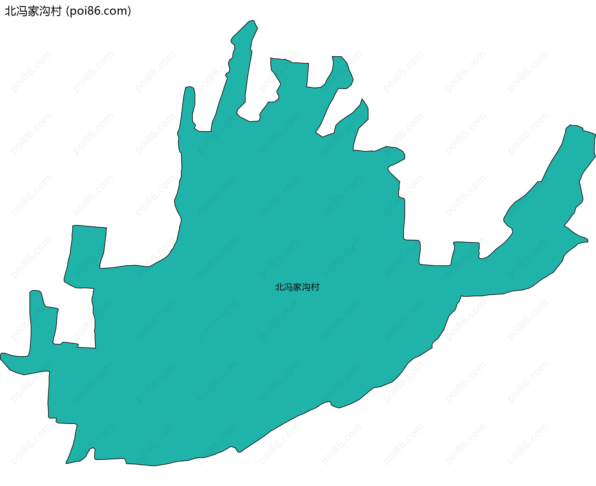 北冯家沟村边界地图