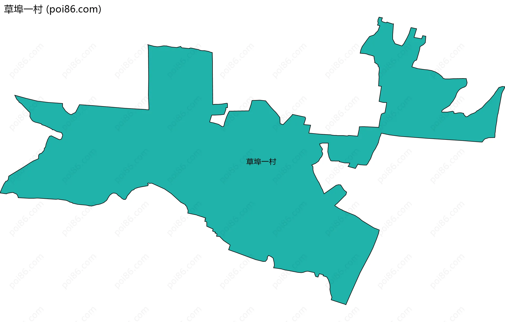 草埠一村边界地图