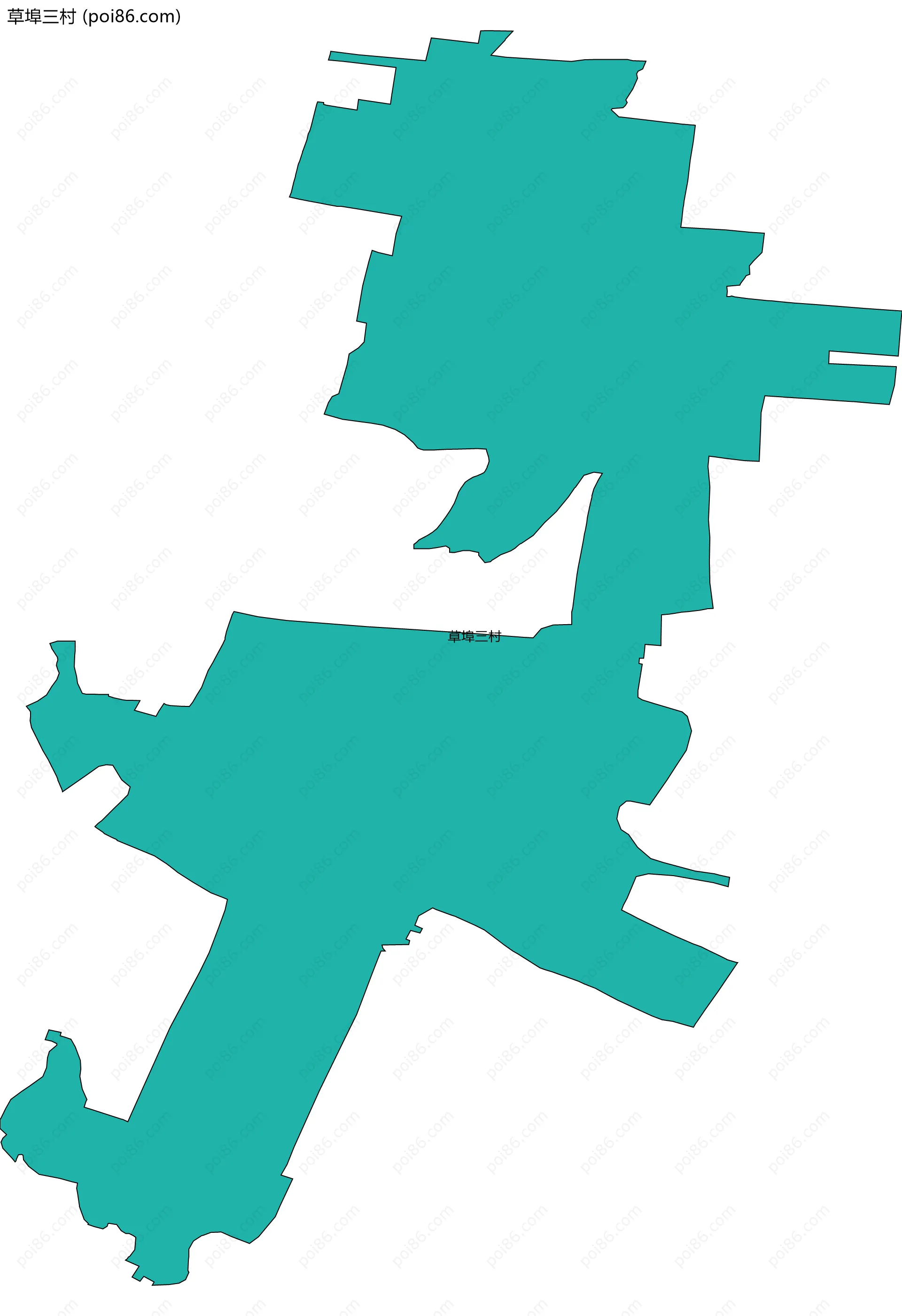 草埠三村边界地图