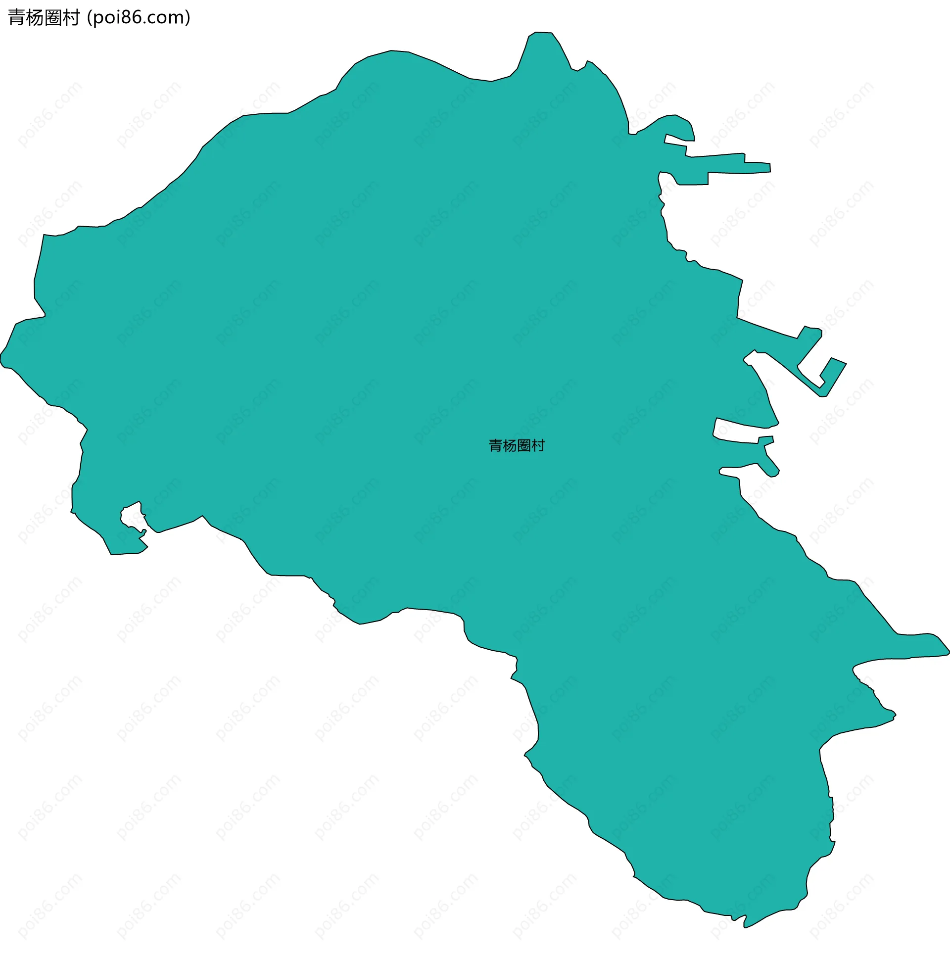 青杨圈村边界地图