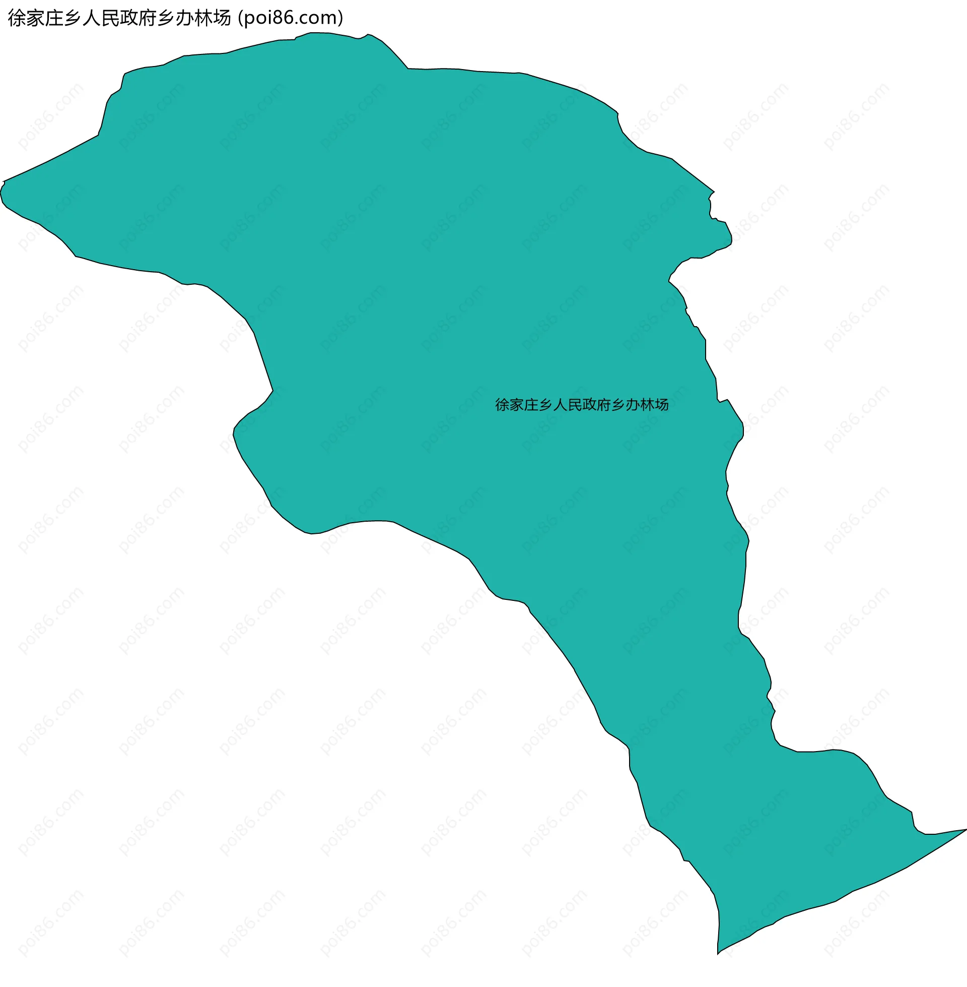 徐家庄乡人民政府乡办林场边界地图