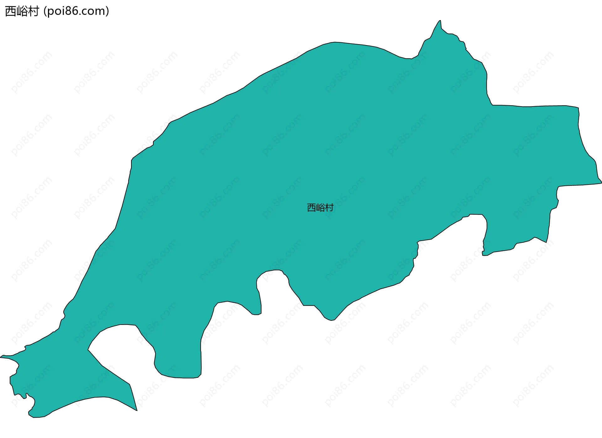 西峪村边界地图